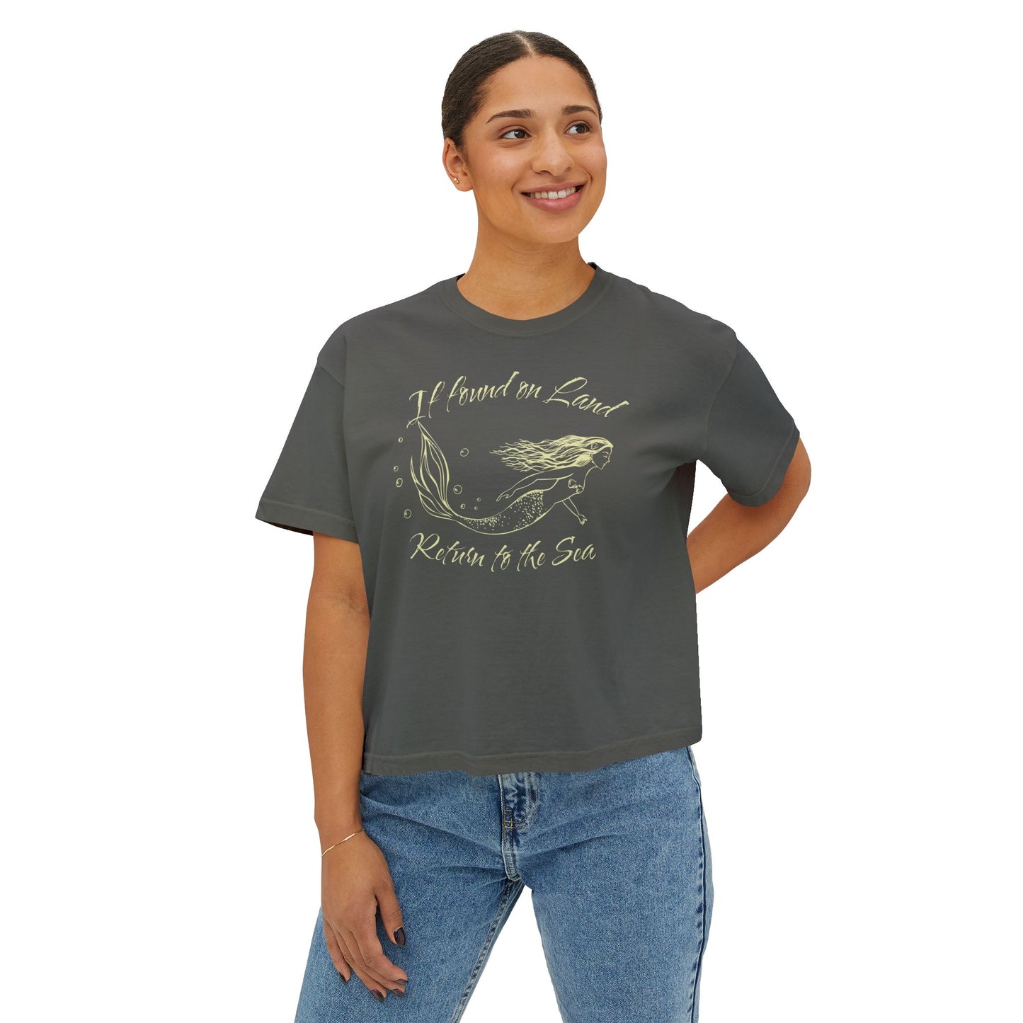 Eco-Friendly Women's Boxy Tee, Casual Relaxed Fit T-Shirt, Nature-Inspired Graphic Tee, Boho Style Top, Perfect Gift for Her