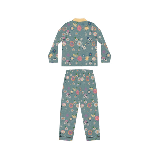 Floral Satin Pajamas Set ~ Angie Lee Design