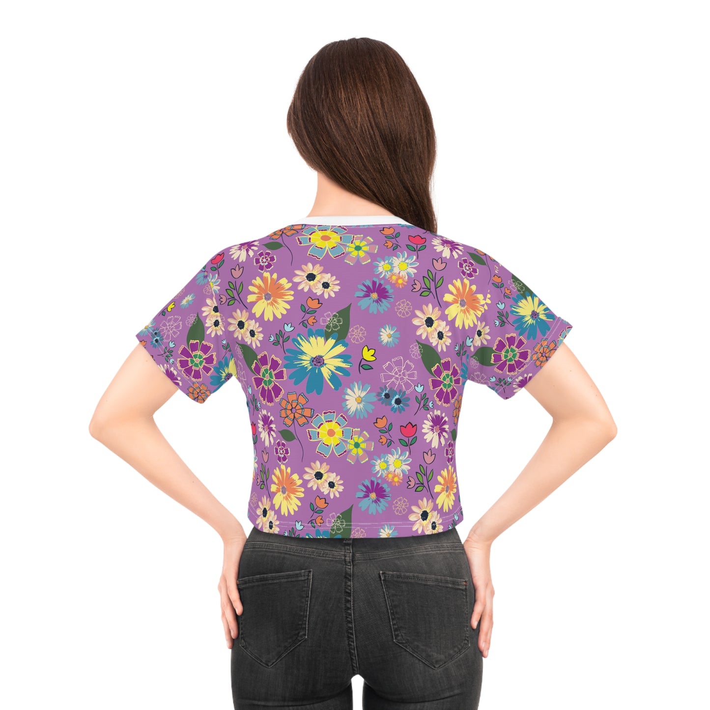 Retro Crop Tee ~ Rhythmic Sands Design
