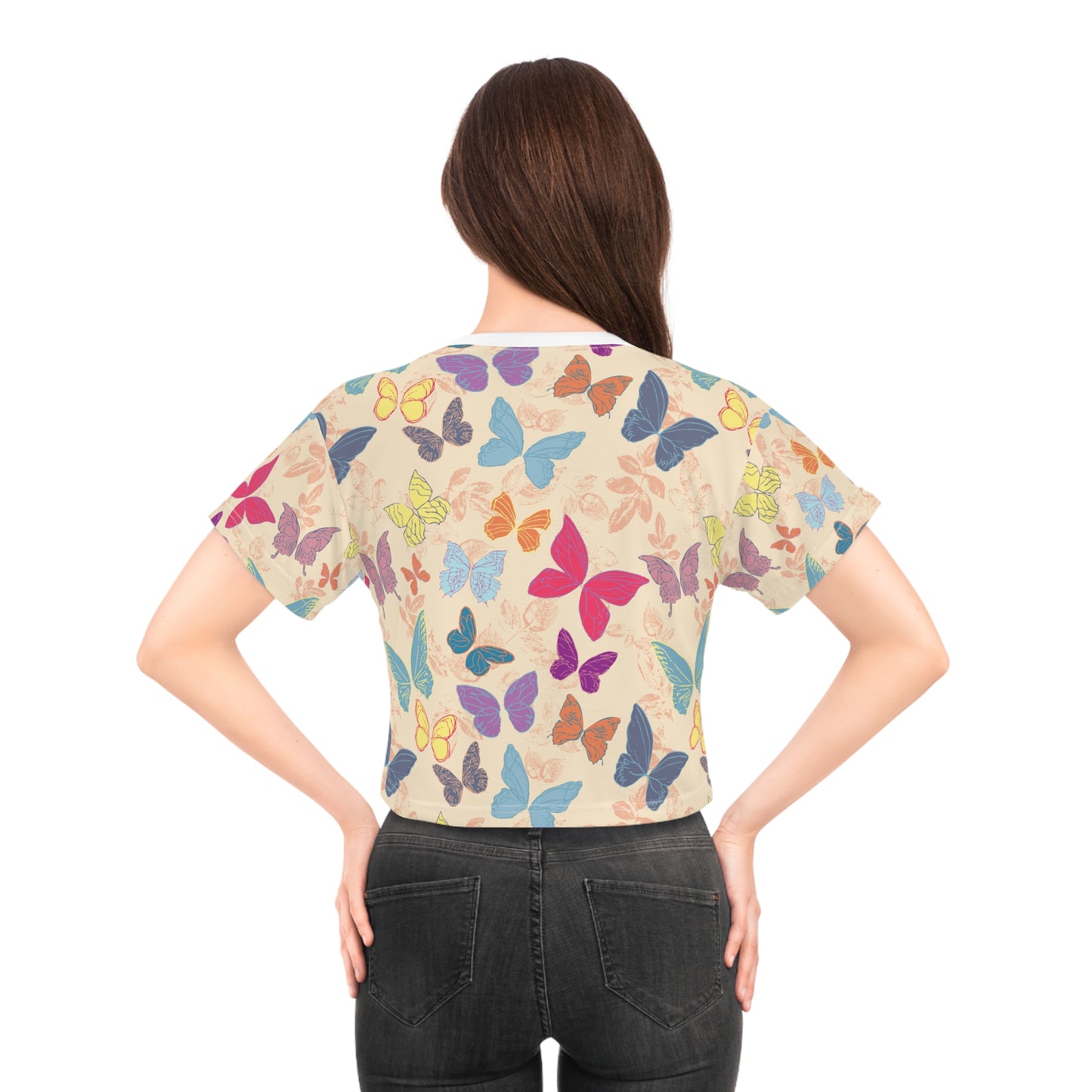 Retro Crop Tee - Wings Design