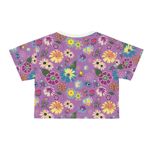 Retro Crop Tee ~ Rhythmic Sands Design