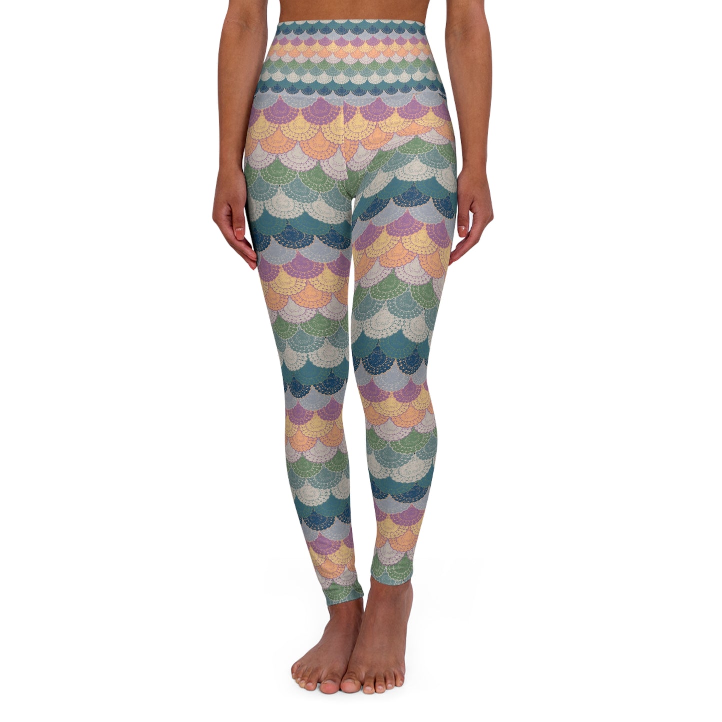 Doily Dolly - High Waisted Yoga Leggings