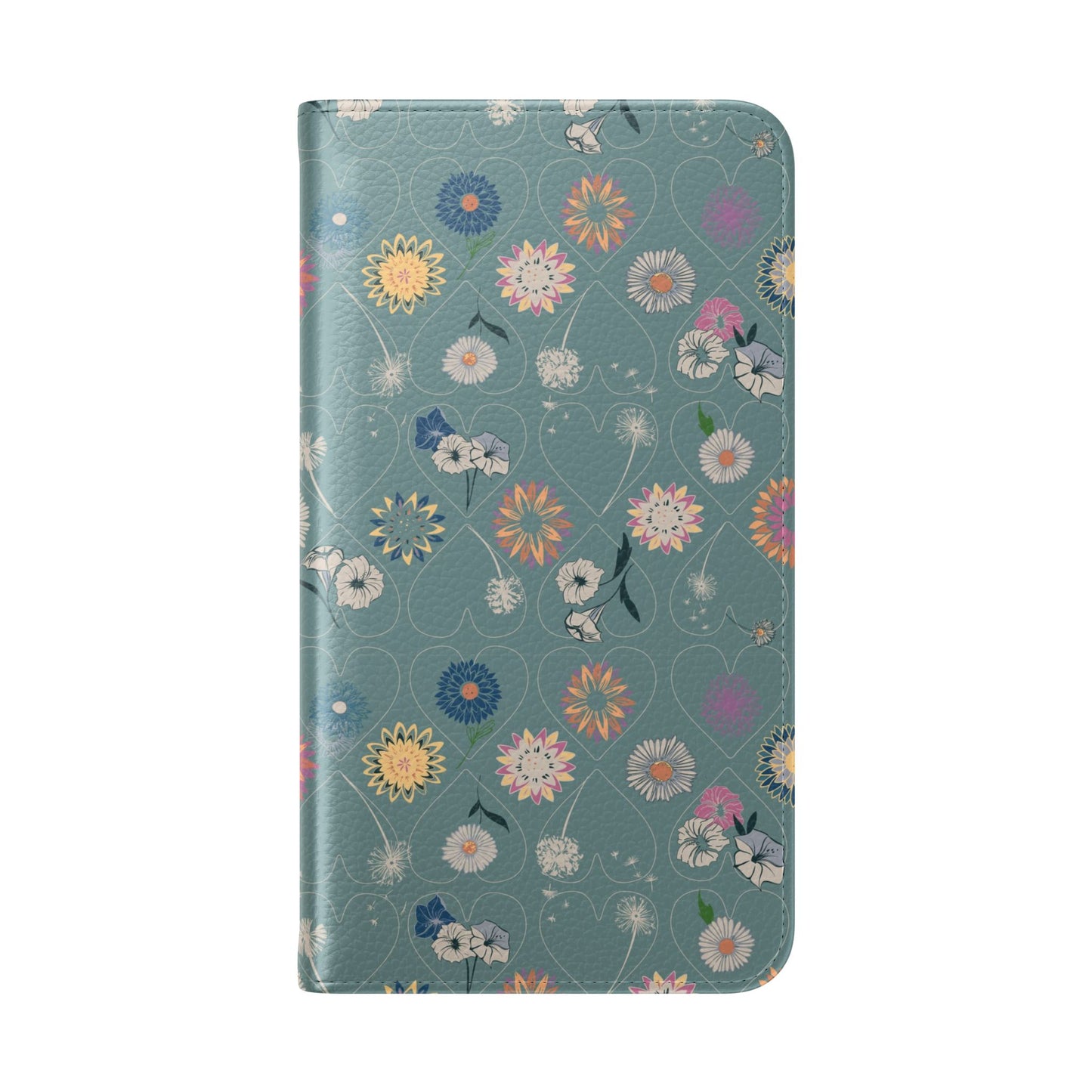 Floral Teal Flip Phone Case ~ Angie Lee Design