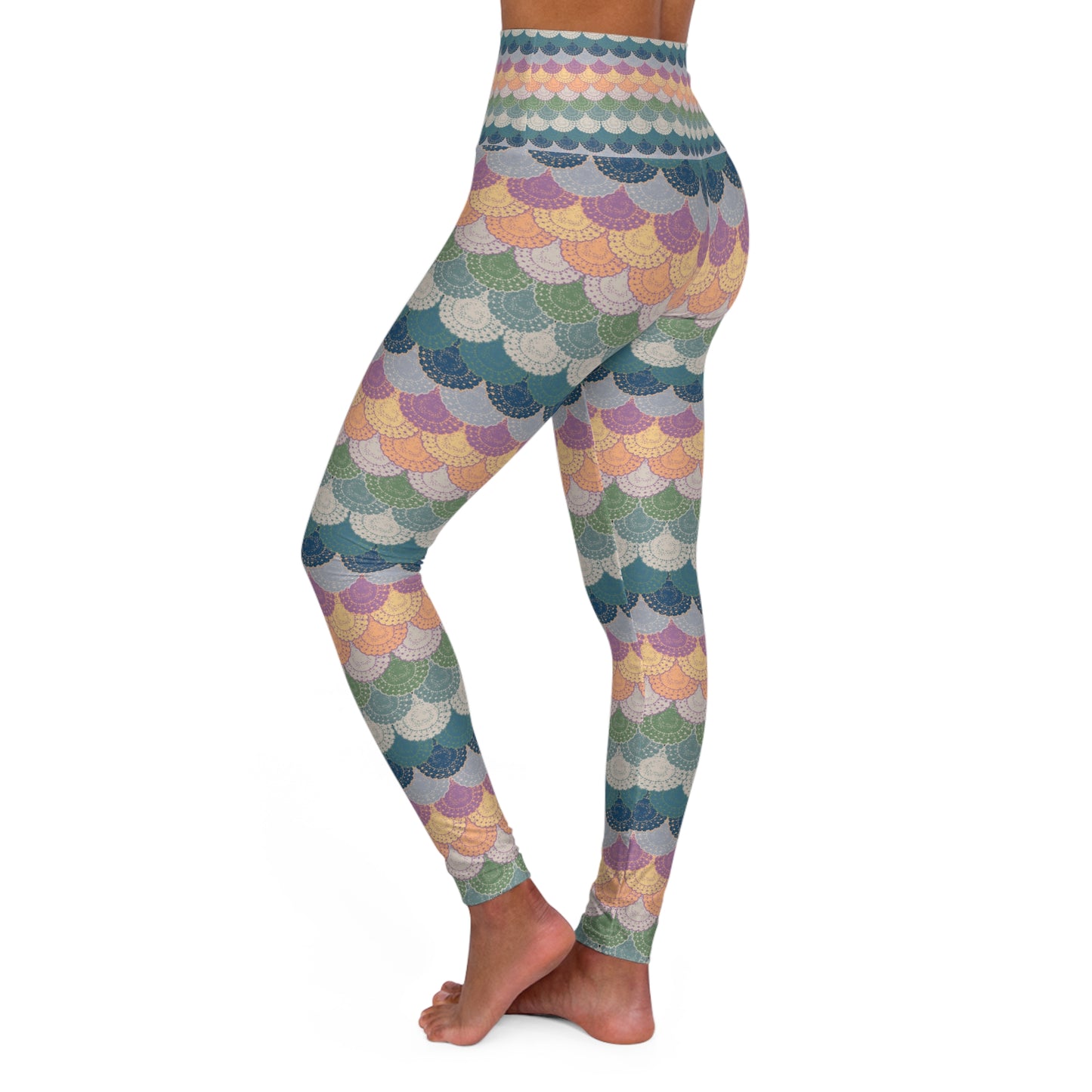 Doily Dolly - High Waisted Yoga Leggings