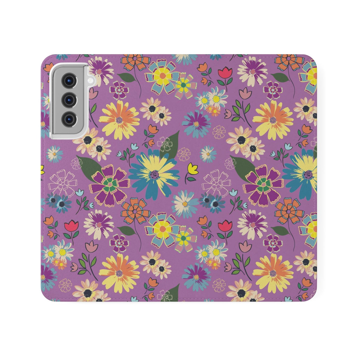 Retro Purple Floral Flip Phone Case ~ Roxy Design