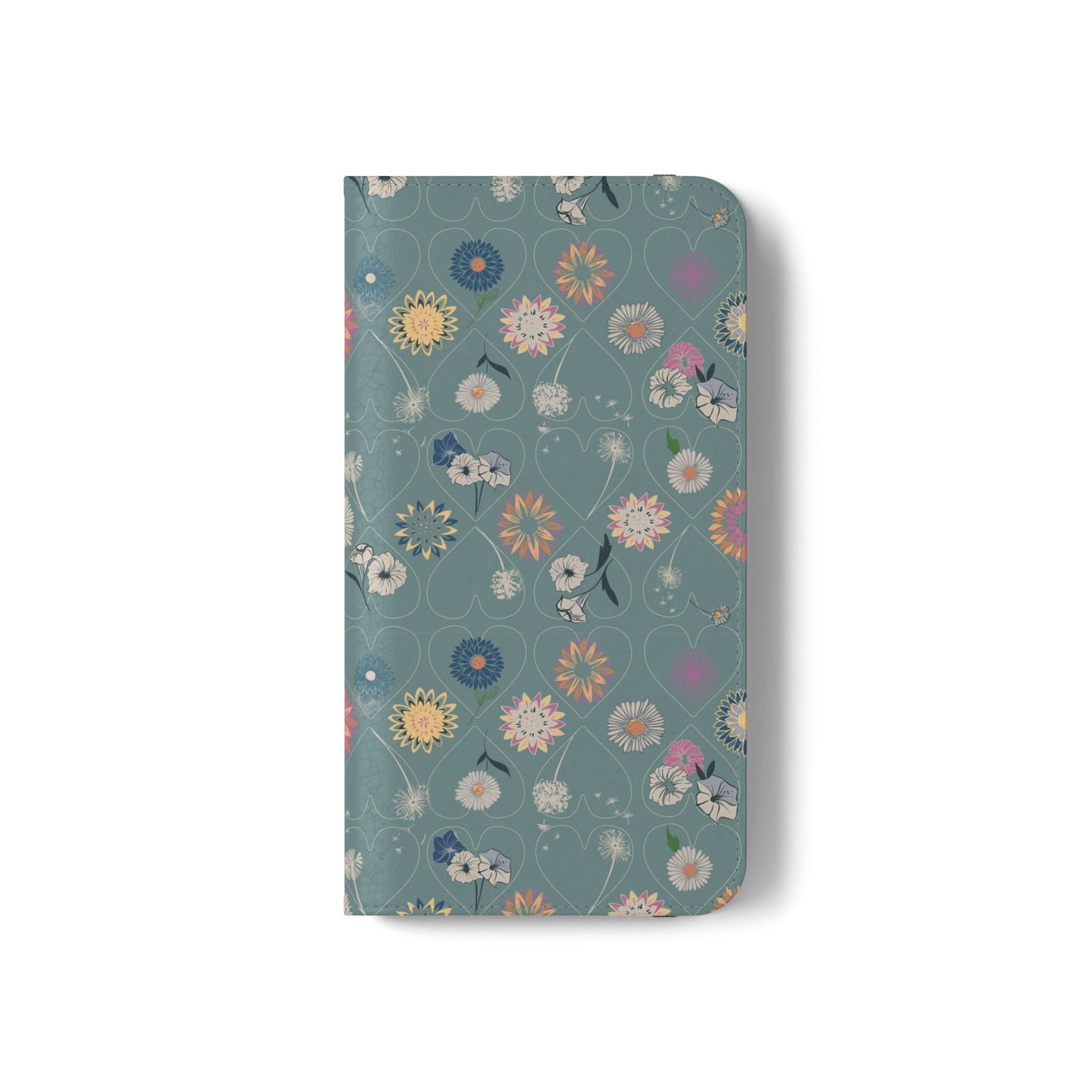 Floral Teal Flip Phone Case ~ Angie Lee Design
