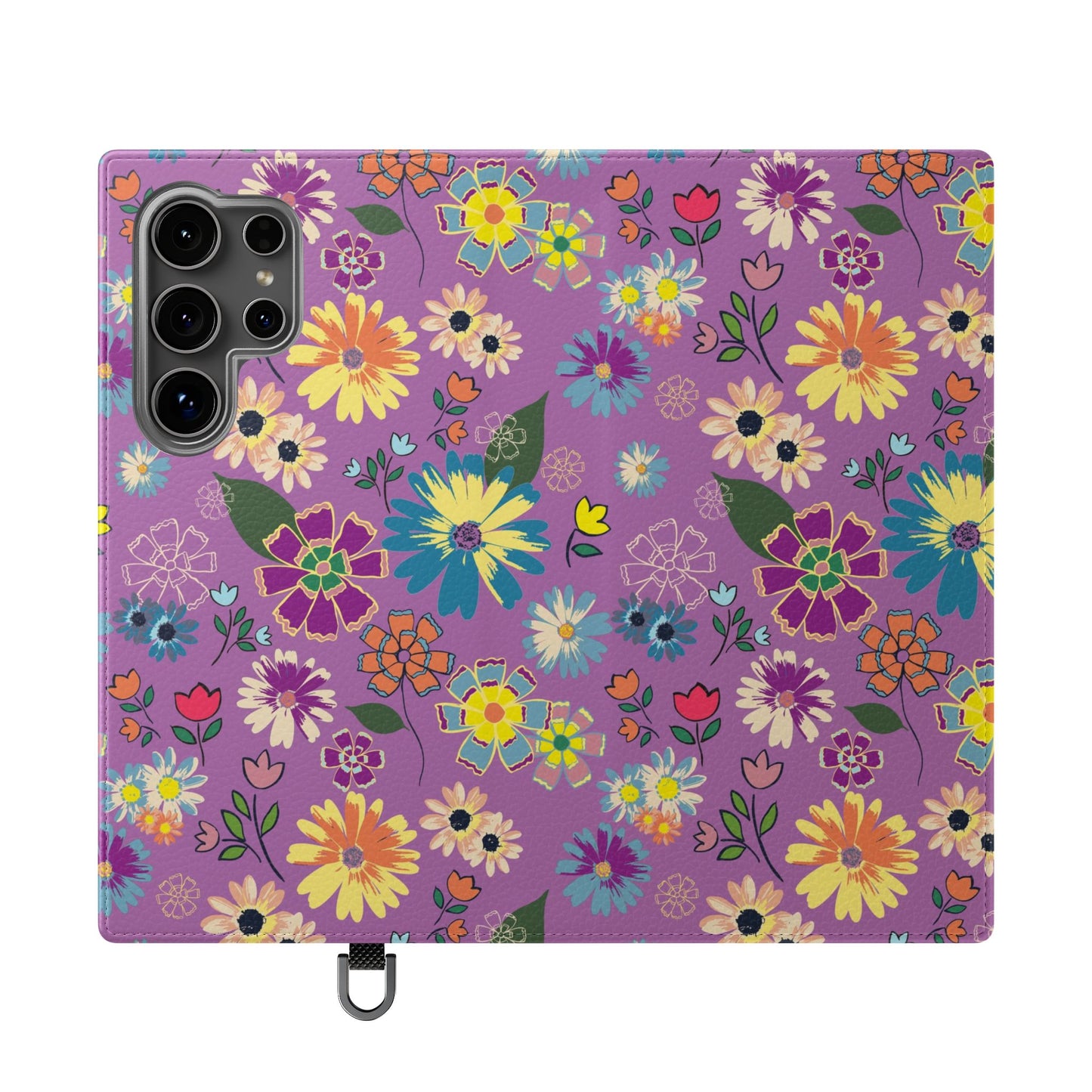 Retro Purple Floral Flip Phone Case ~ Roxy Design