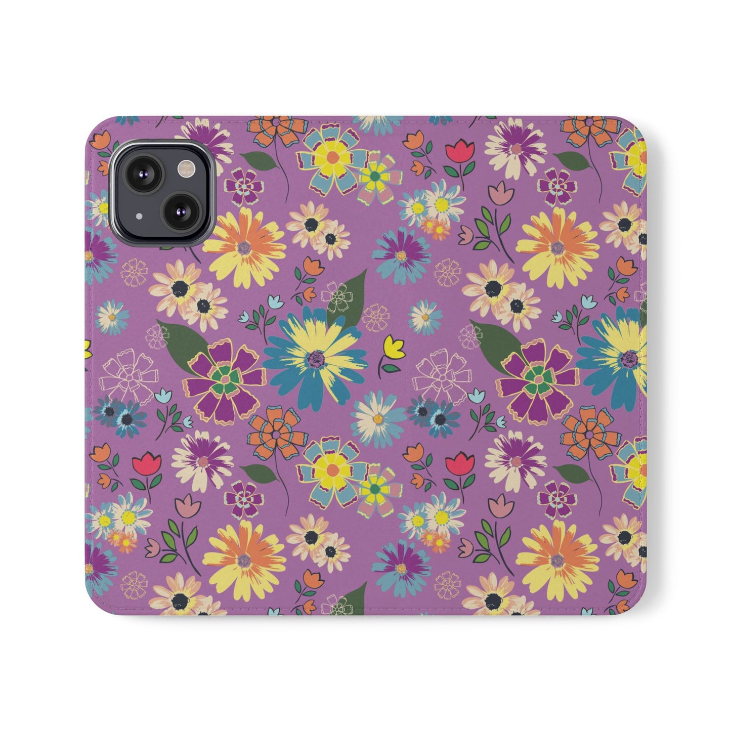 Retro Purple Floral Flip Phone Case ~ Roxy Design