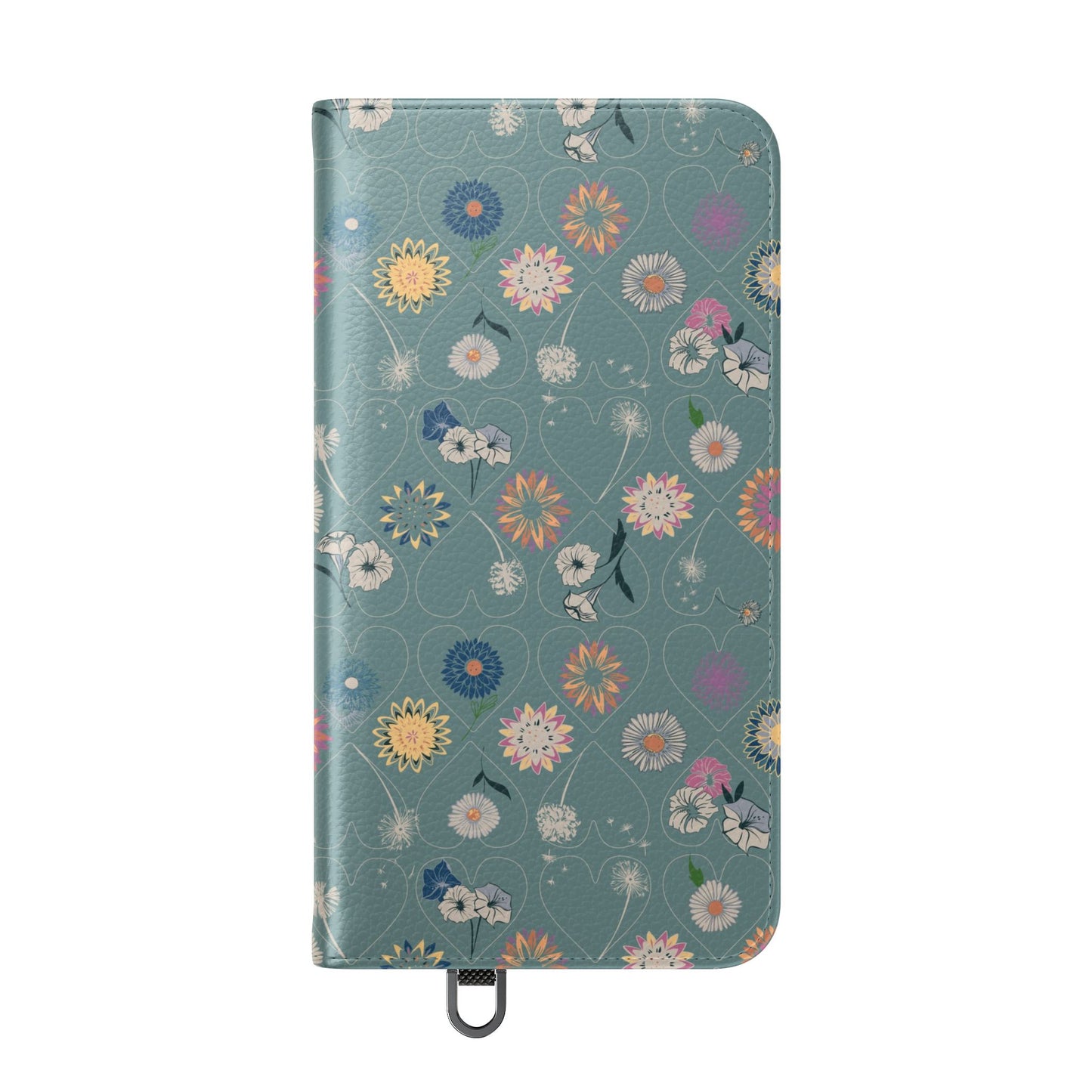 Floral Teal Flip Phone Case ~ Angie Lee Design