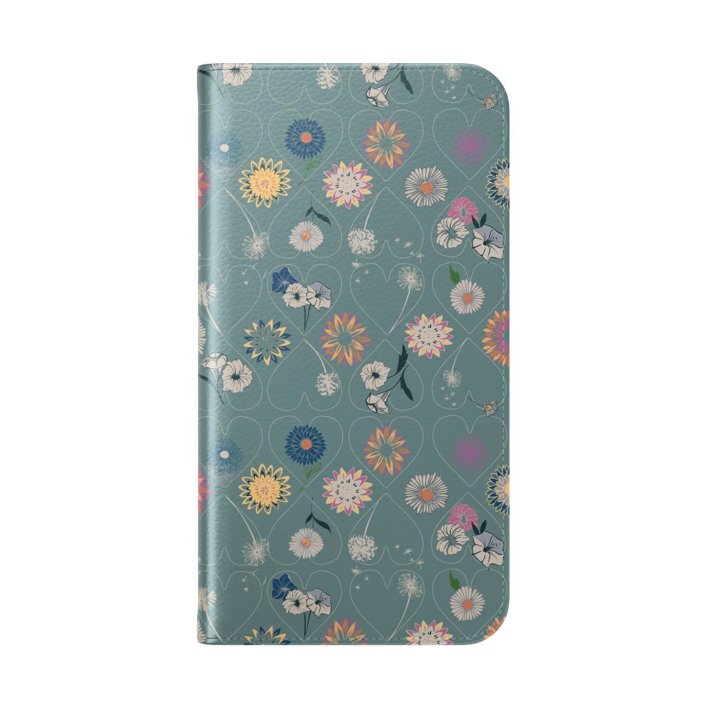 Floral Teal Flip Phone Case ~ Angie Lee Design