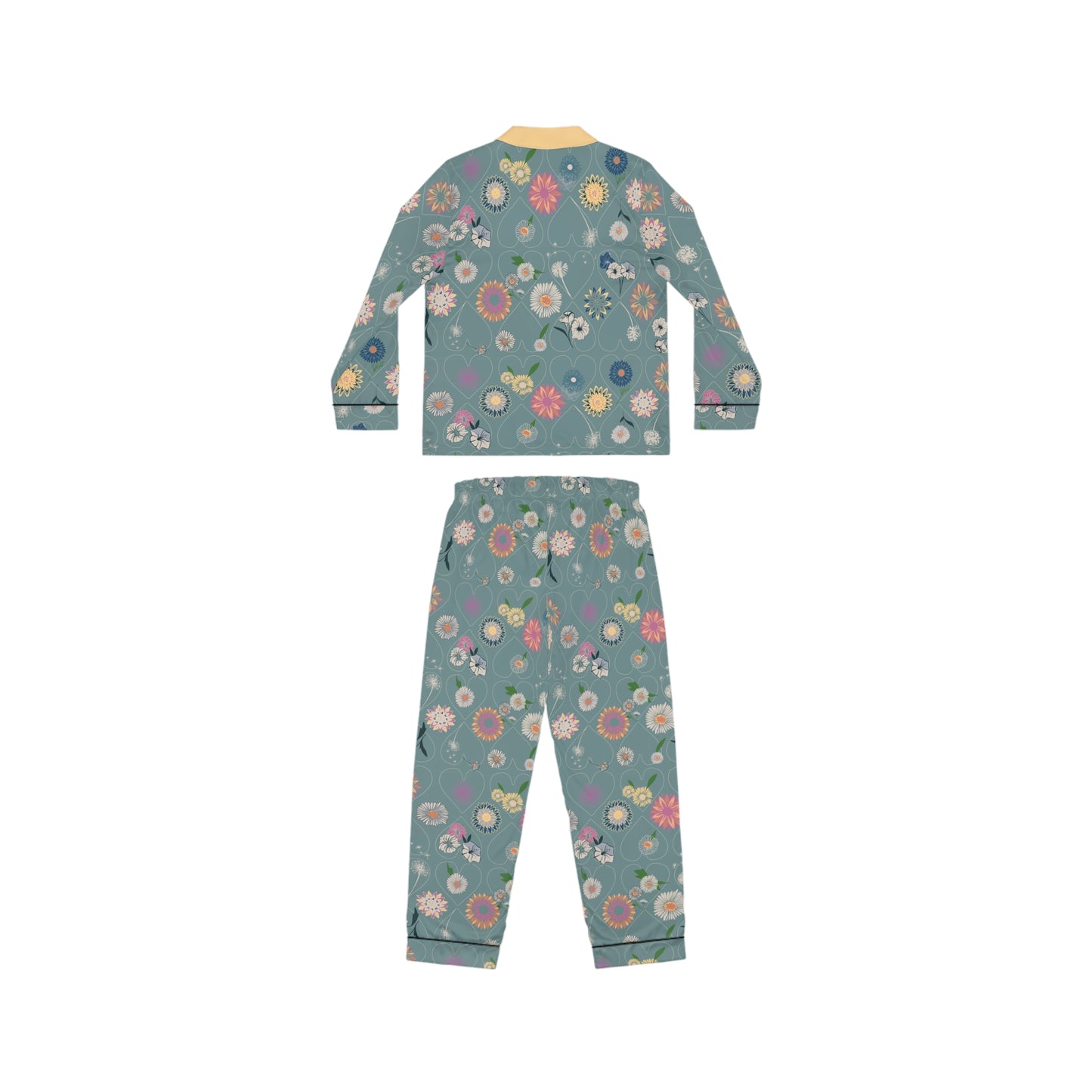 Floral Satin Pajamas Set ~ Angie Lee Design