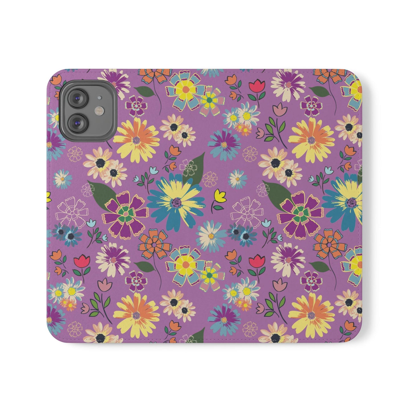 Retro Purple Floral Flip Phone Case ~ Roxy Design
