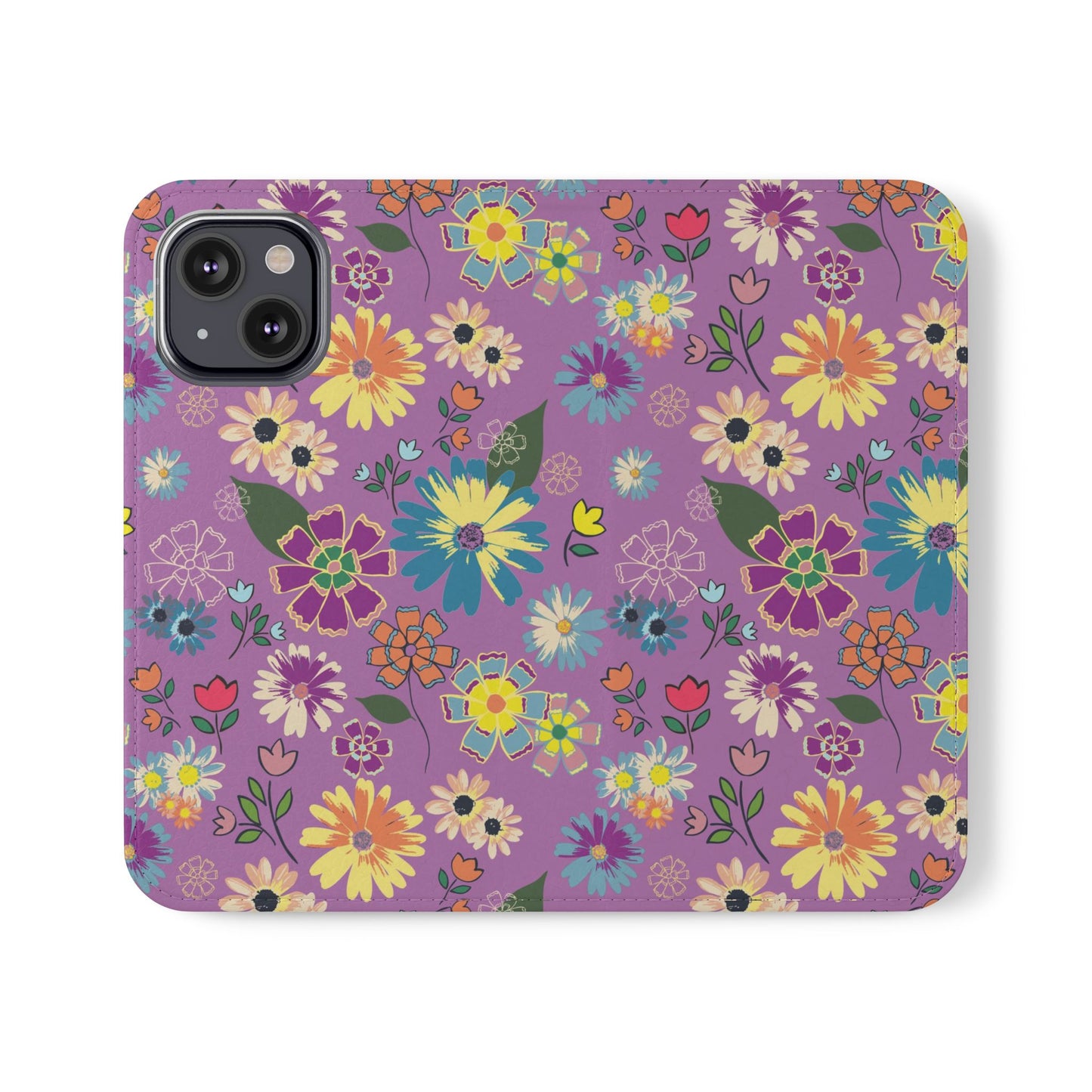 Retro Purple Floral Flip Phone Case ~ Roxy Design