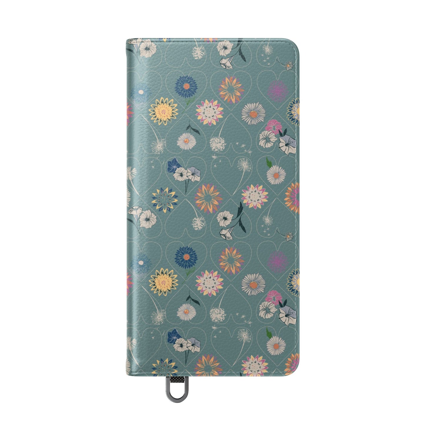 Floral Teal Flip Phone Case ~ Angie Lee Design