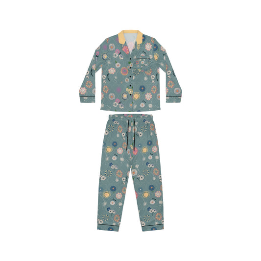 Floral Satin Pajamas Set ~ Angie Lee Design