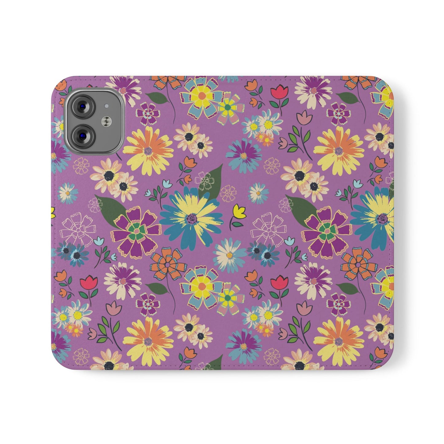 Retro Purple Floral Flip Phone Case ~ Roxy Design