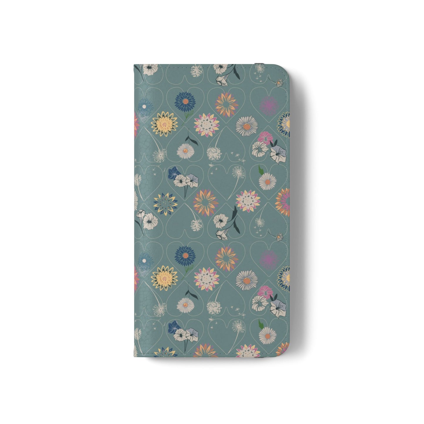 Floral Teal Flip Phone Case ~ Angie Lee Design