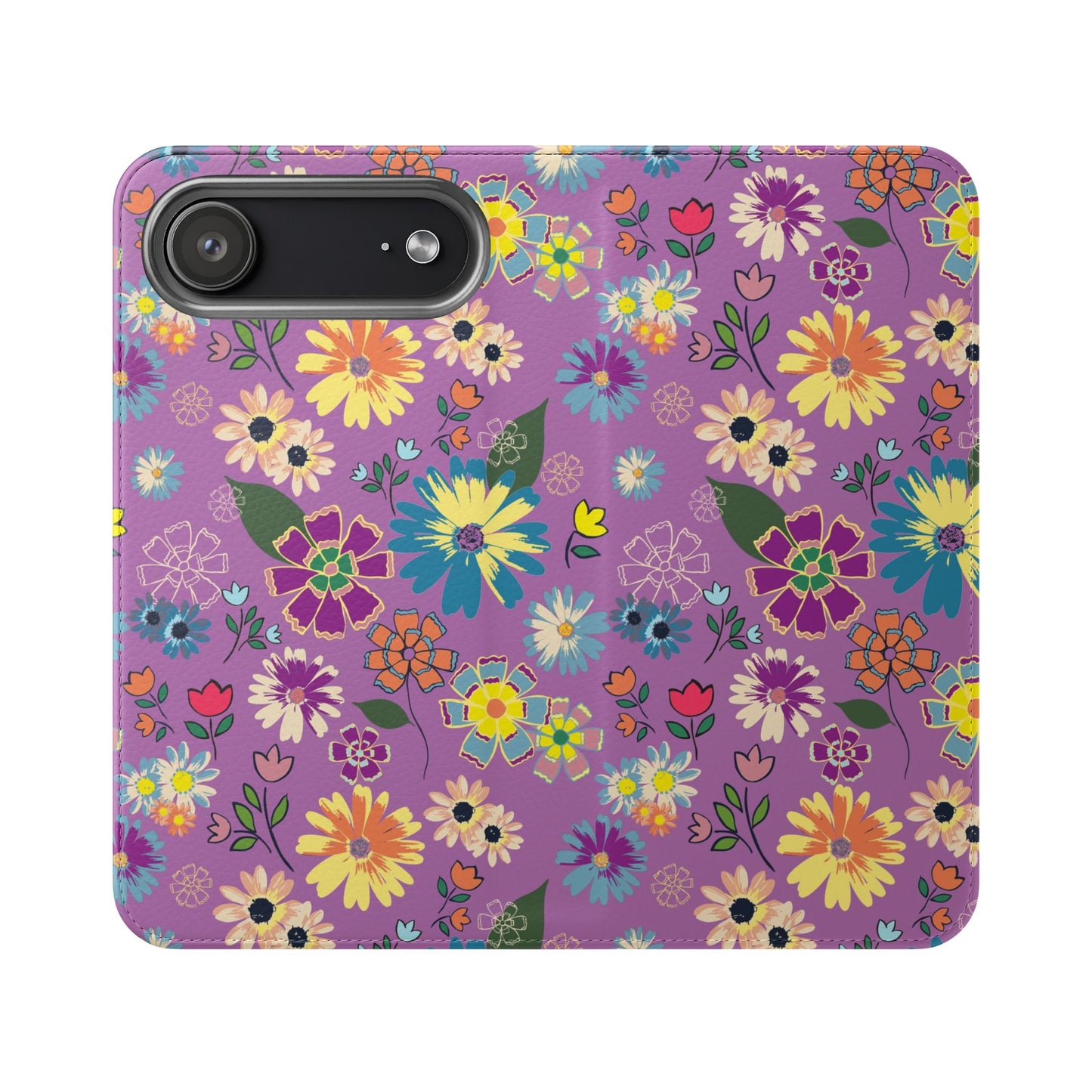 Retro Purple Floral Flip Phone Case ~ Roxy Design