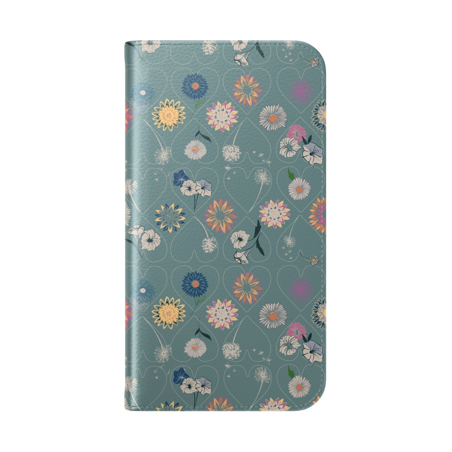 Floral Teal Flip Phone Case ~ Angie Lee Design