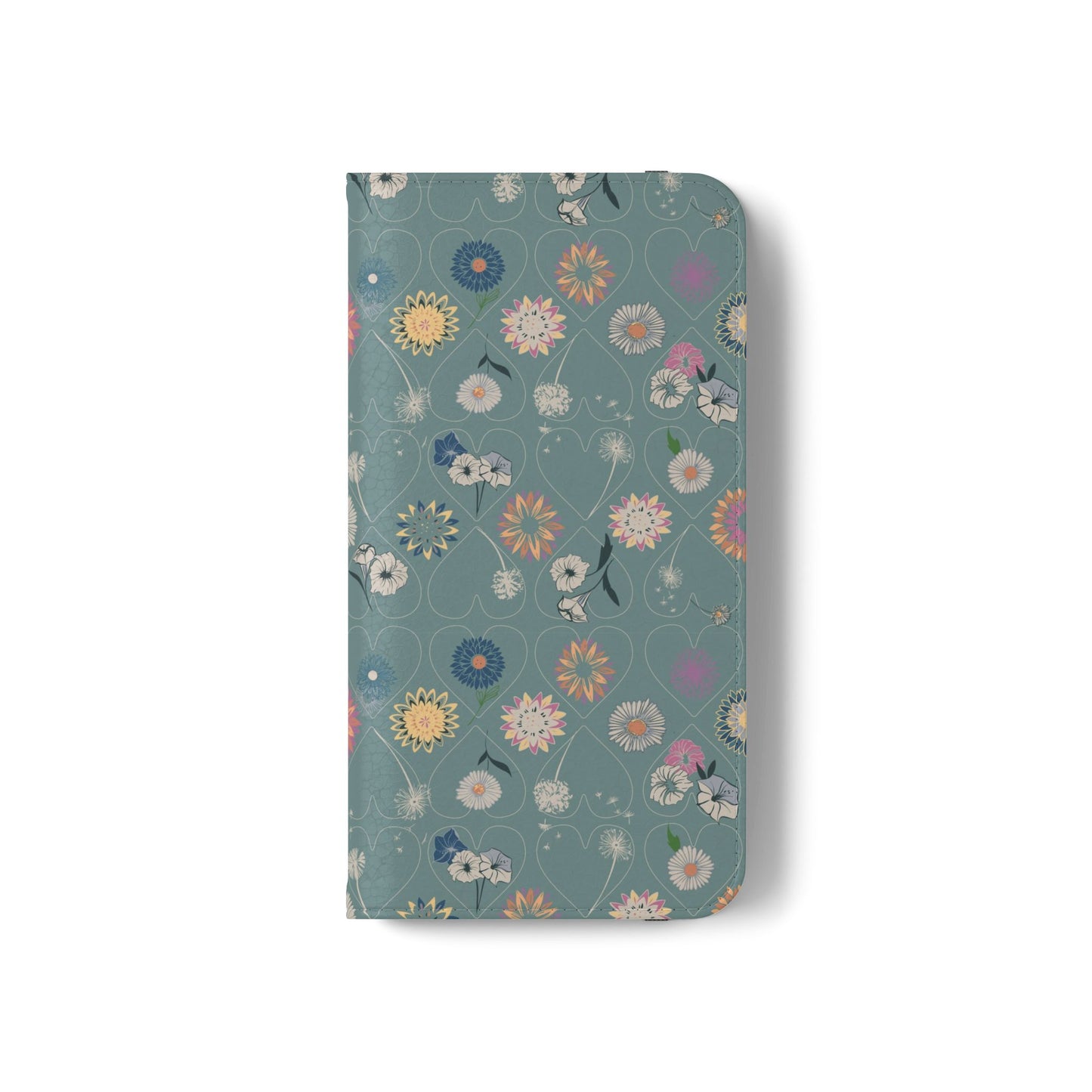 Floral Teal Flip Phone Case ~ Angie Lee Design