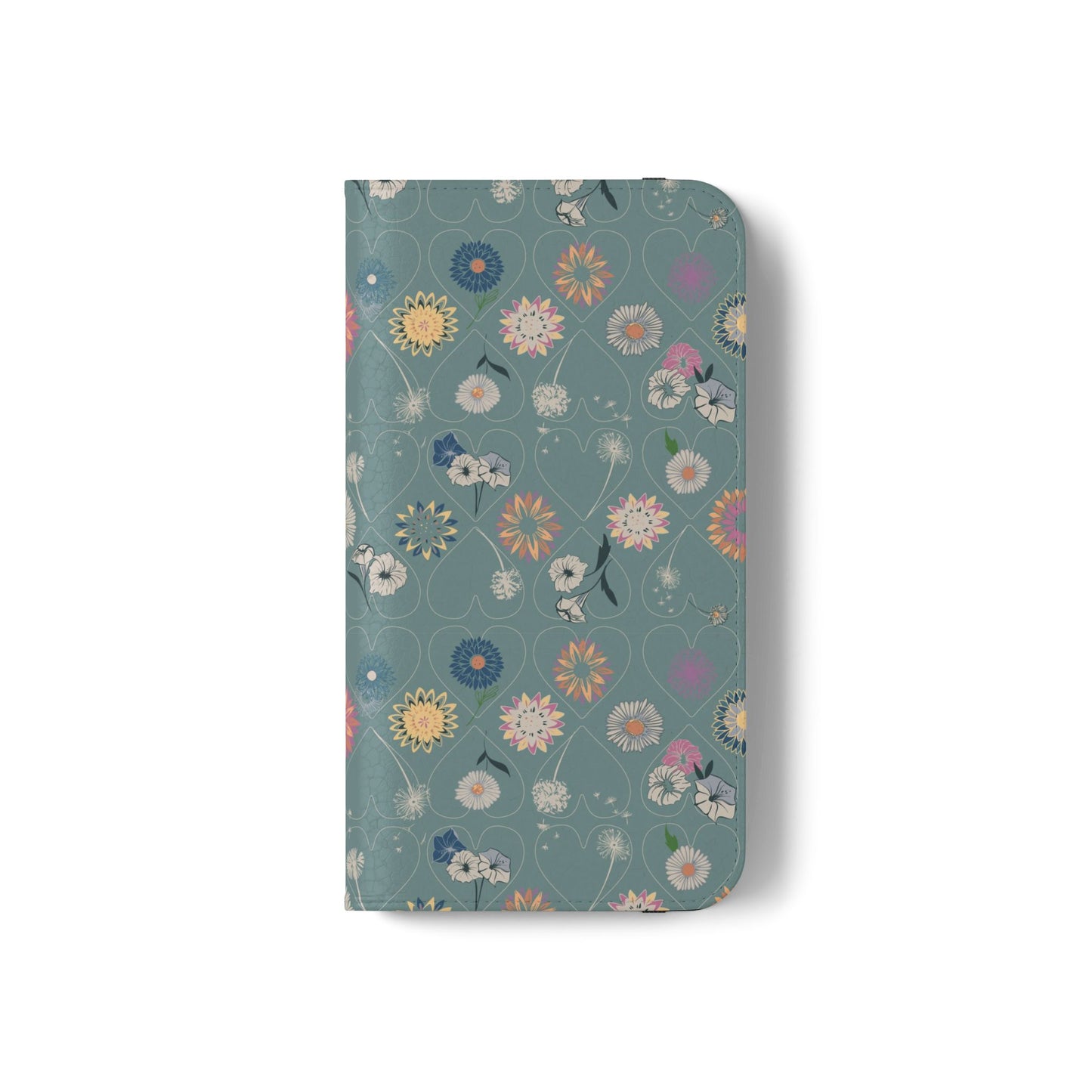 Floral Teal Flip Phone Case ~ Angie Lee Design