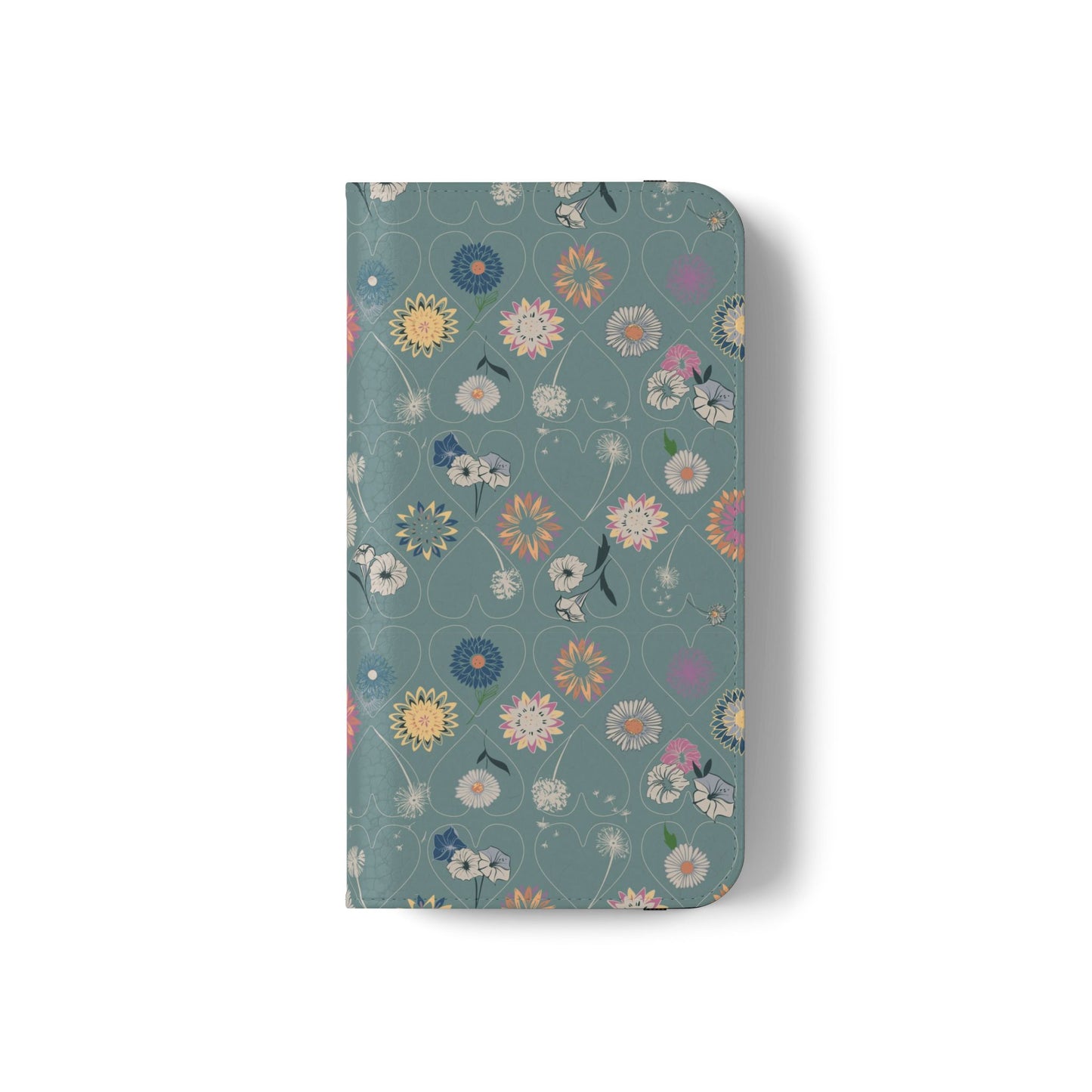 Floral Teal Flip Phone Case ~ Angie Lee Design