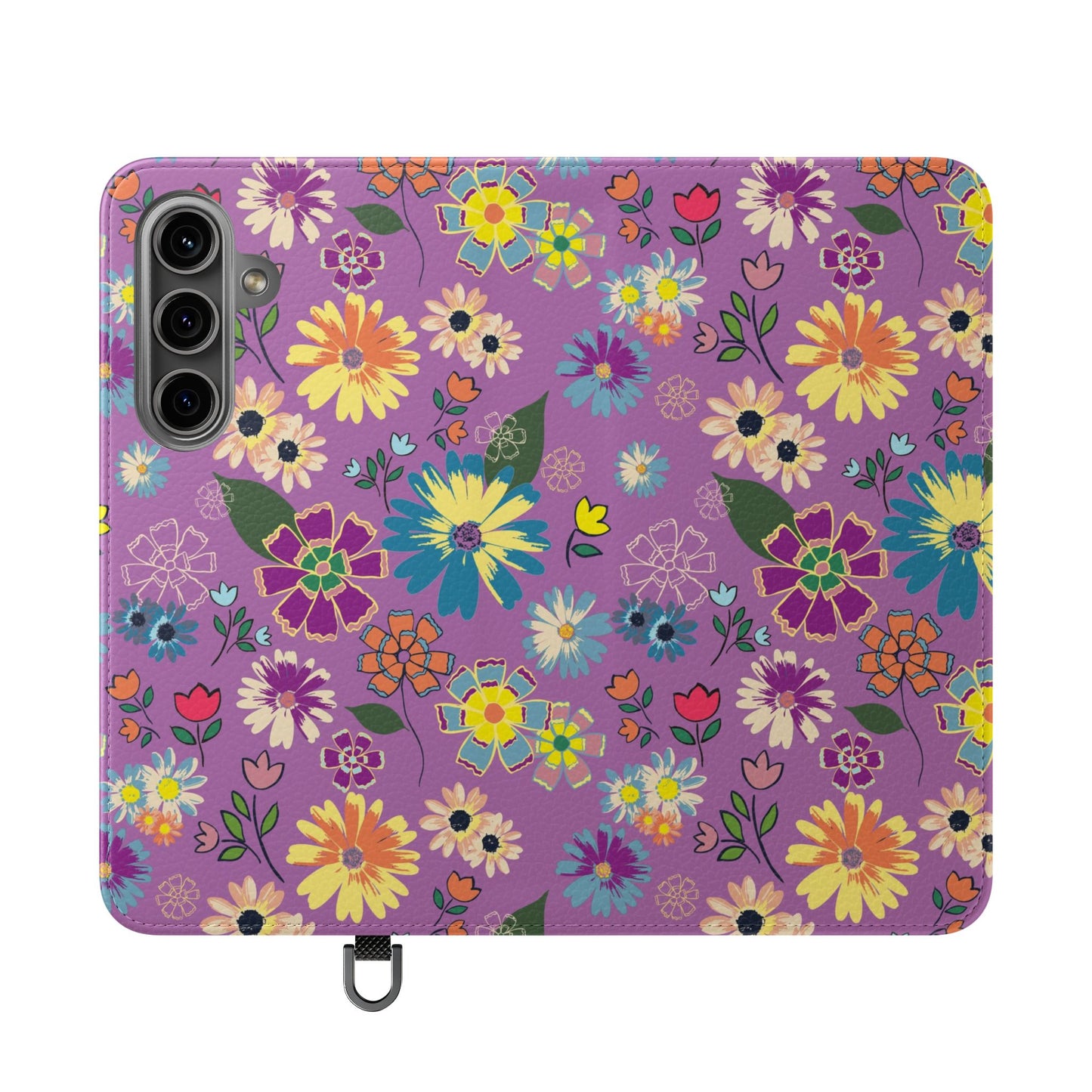 Retro Purple Floral Flip Phone Case ~ Roxy Design
