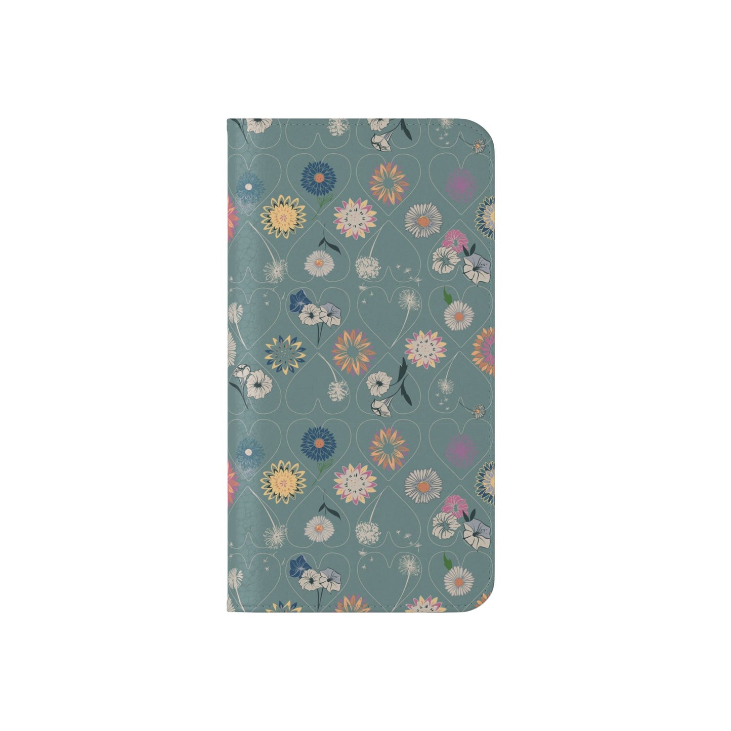 Floral Teal Flip Phone Case ~ Angie Lee Design