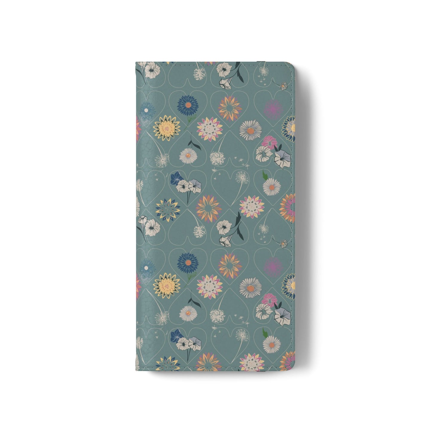 Floral Teal Flip Phone Case ~ Angie Lee Design