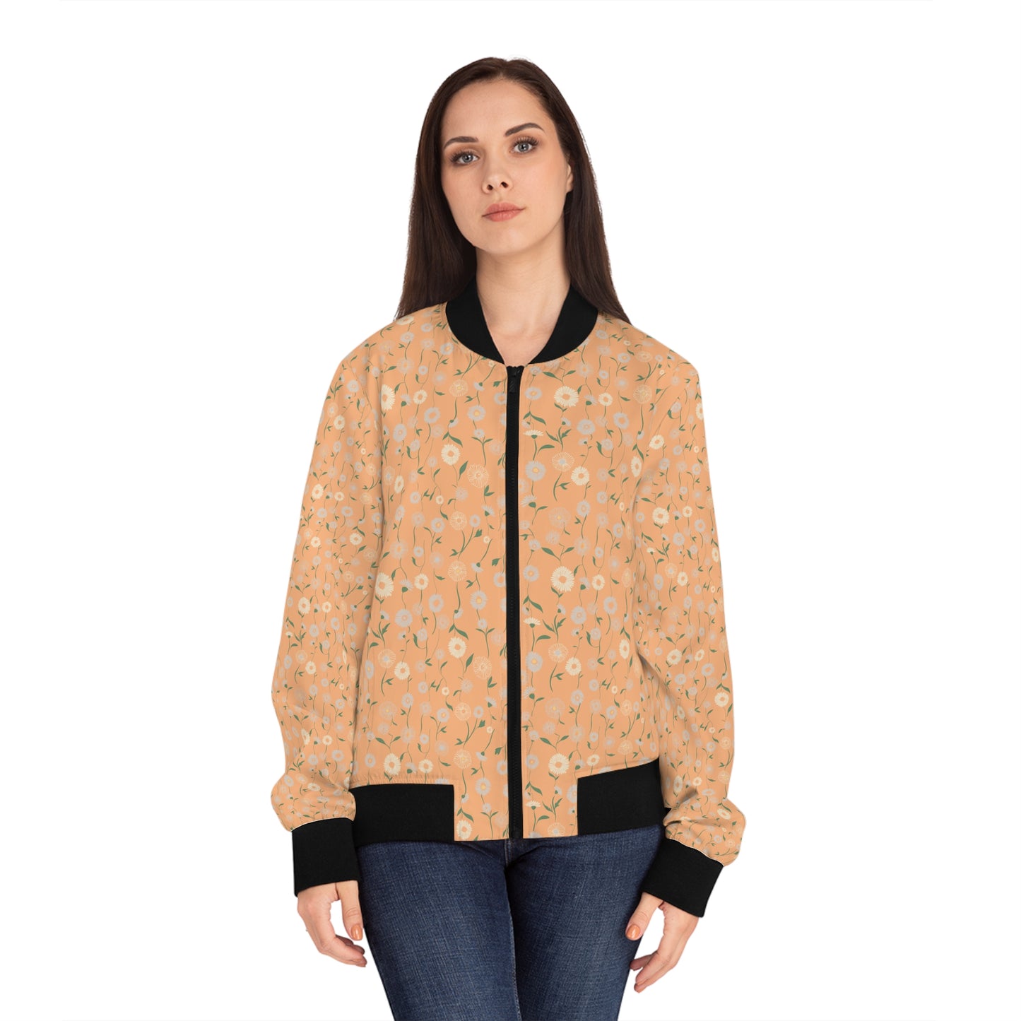 Vintage Bomber Jacket - Daisy Chain Design