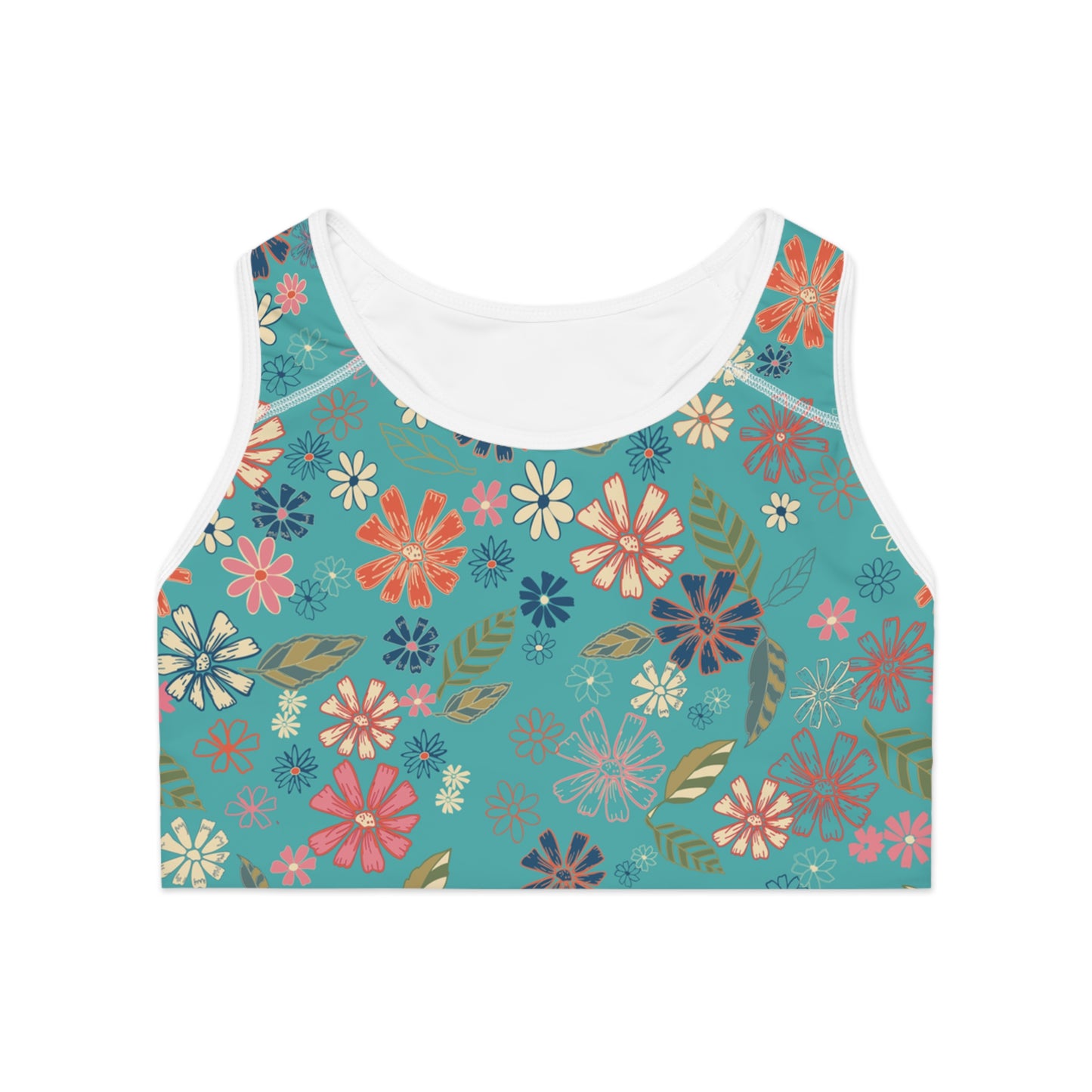 Floral Sports Bra – Comfortable & Stylish Activewear for Fitness Enthusiasts