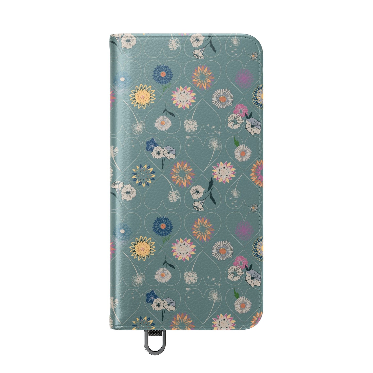 Floral Teal Flip Phone Case ~ Angie Lee Design