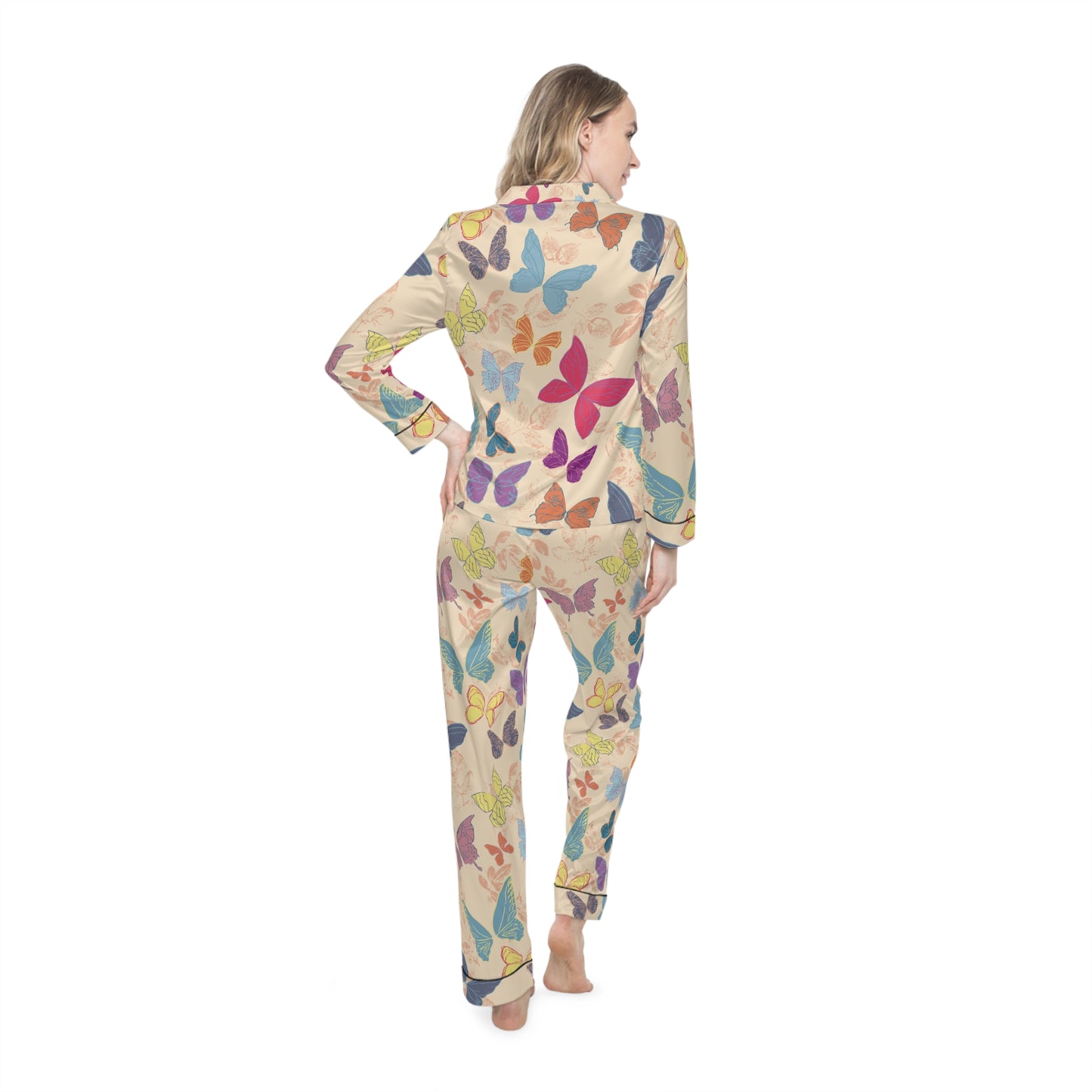 Floral Satin Pajamas Set ~ Humble Rose Design