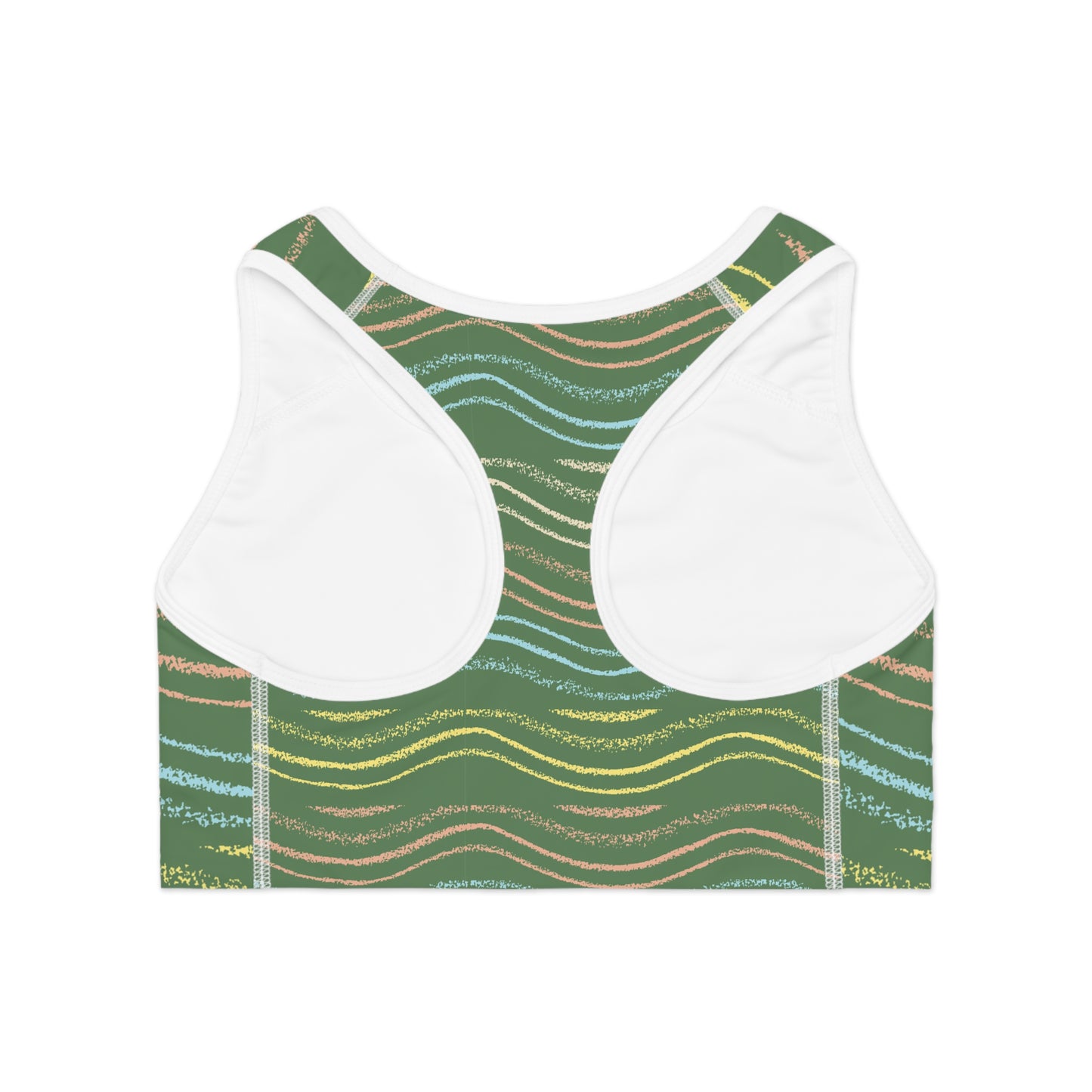 Colorful Wave Pattern Sports Bra