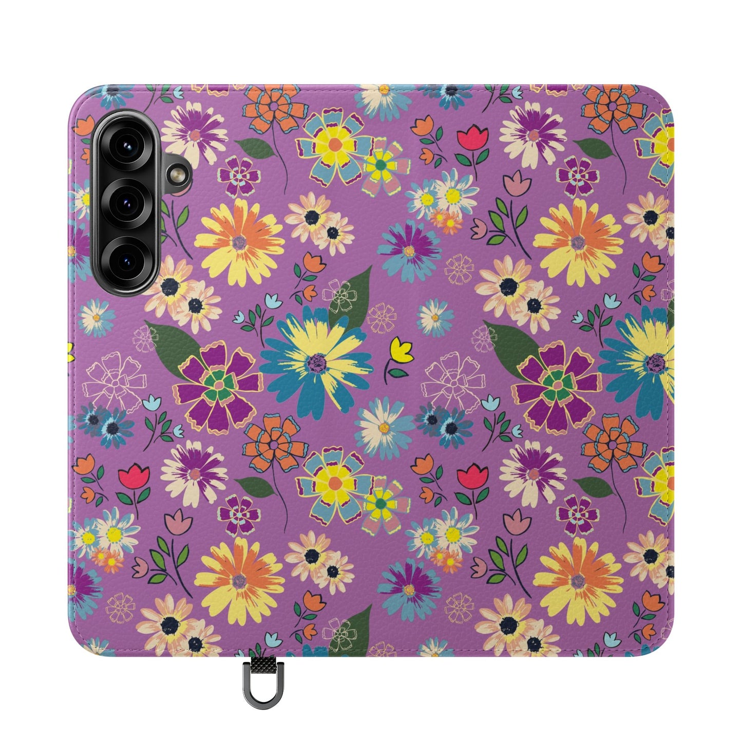Retro Purple Floral Flip Phone Case ~ Roxy Design