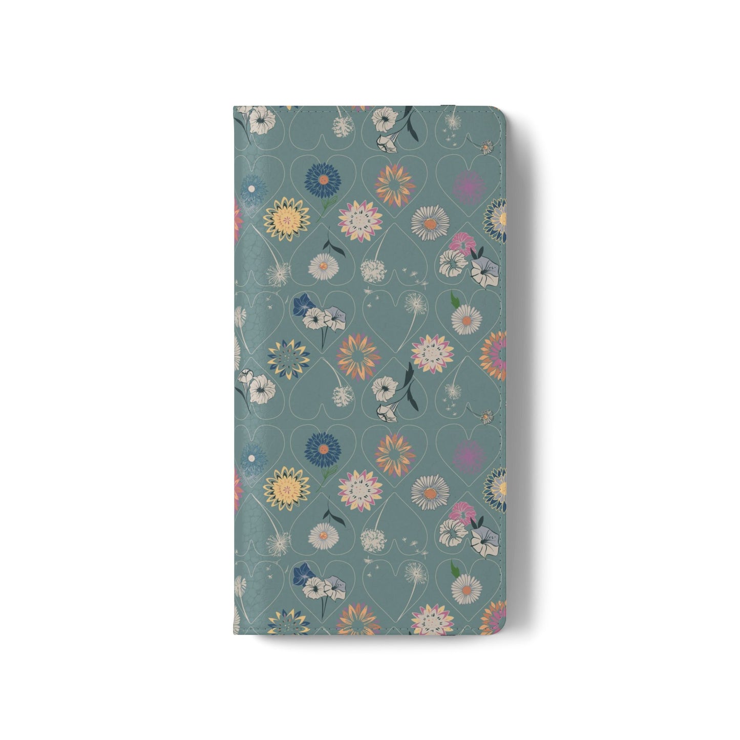 Floral Teal Flip Phone Case ~ Angie Lee Design