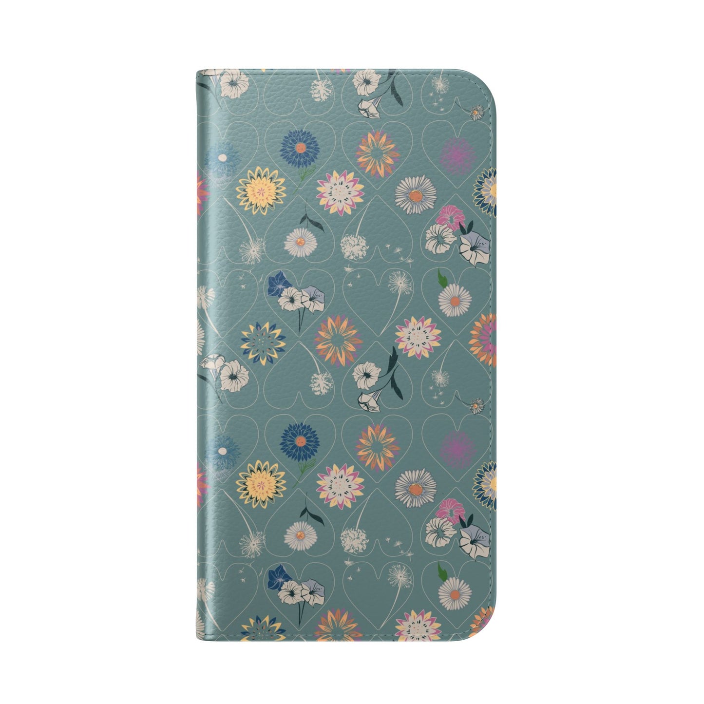 Floral Teal Flip Phone Case ~ Angie Lee Design