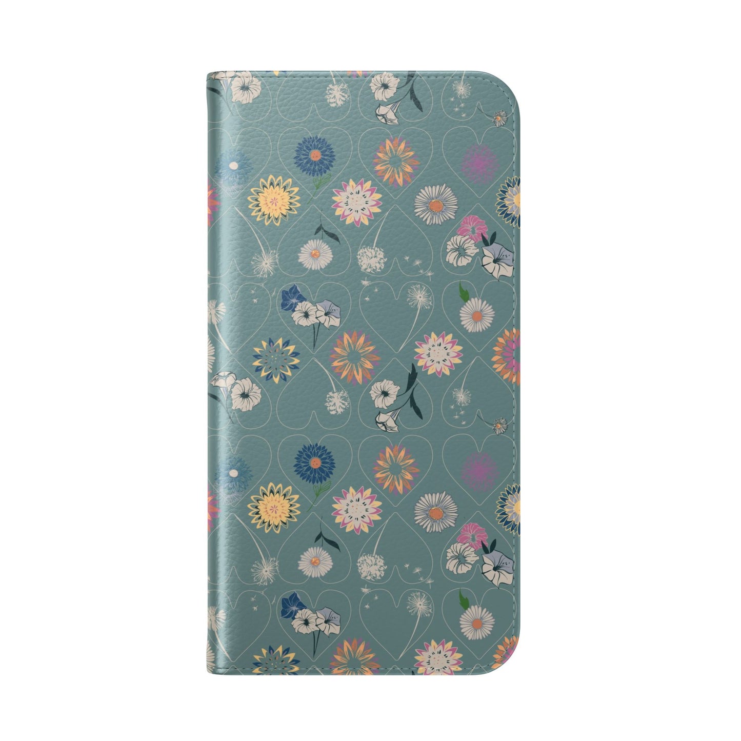 Floral Teal Flip Phone Case ~ Angie Lee Design