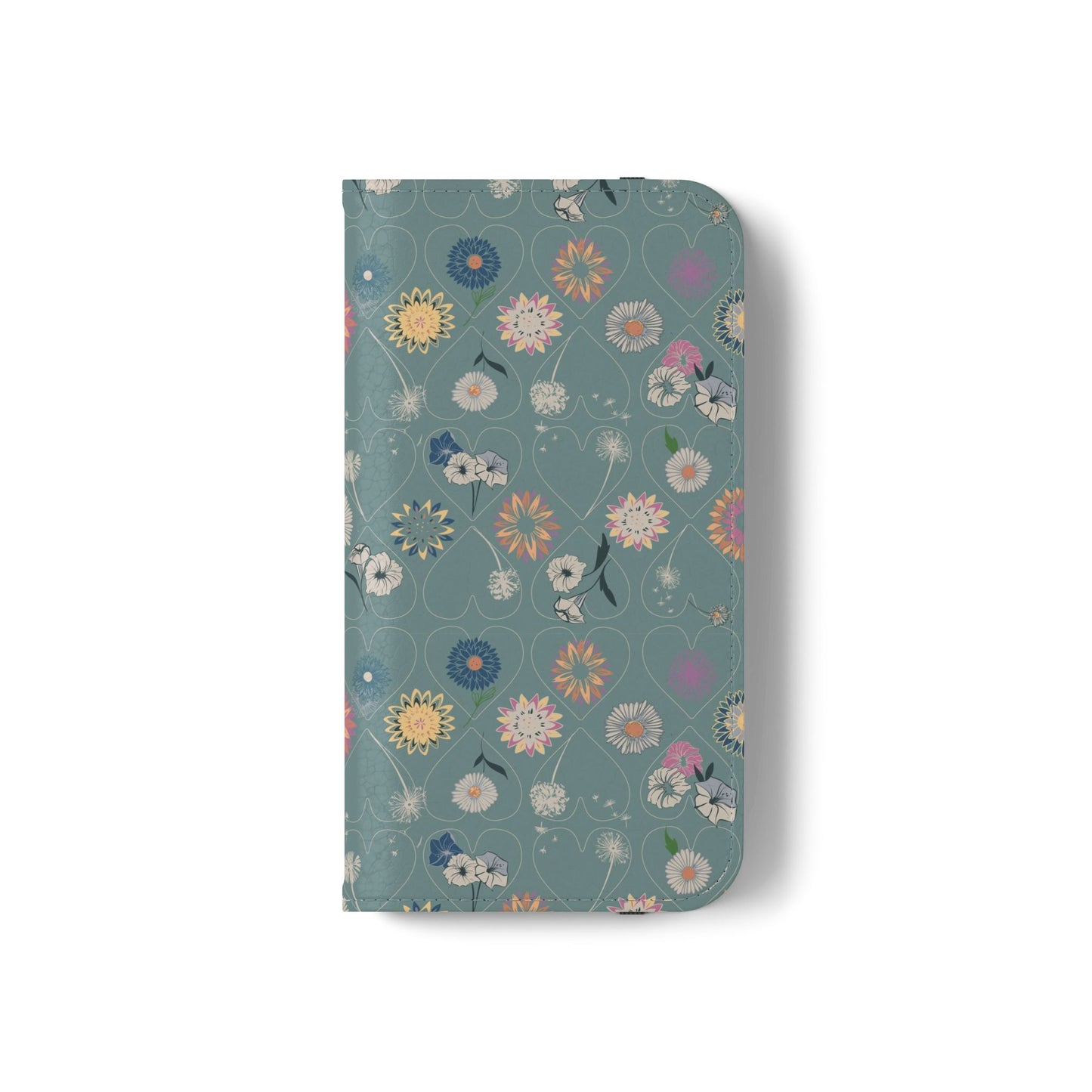 Floral Teal Flip Phone Case ~ Angie Lee Design