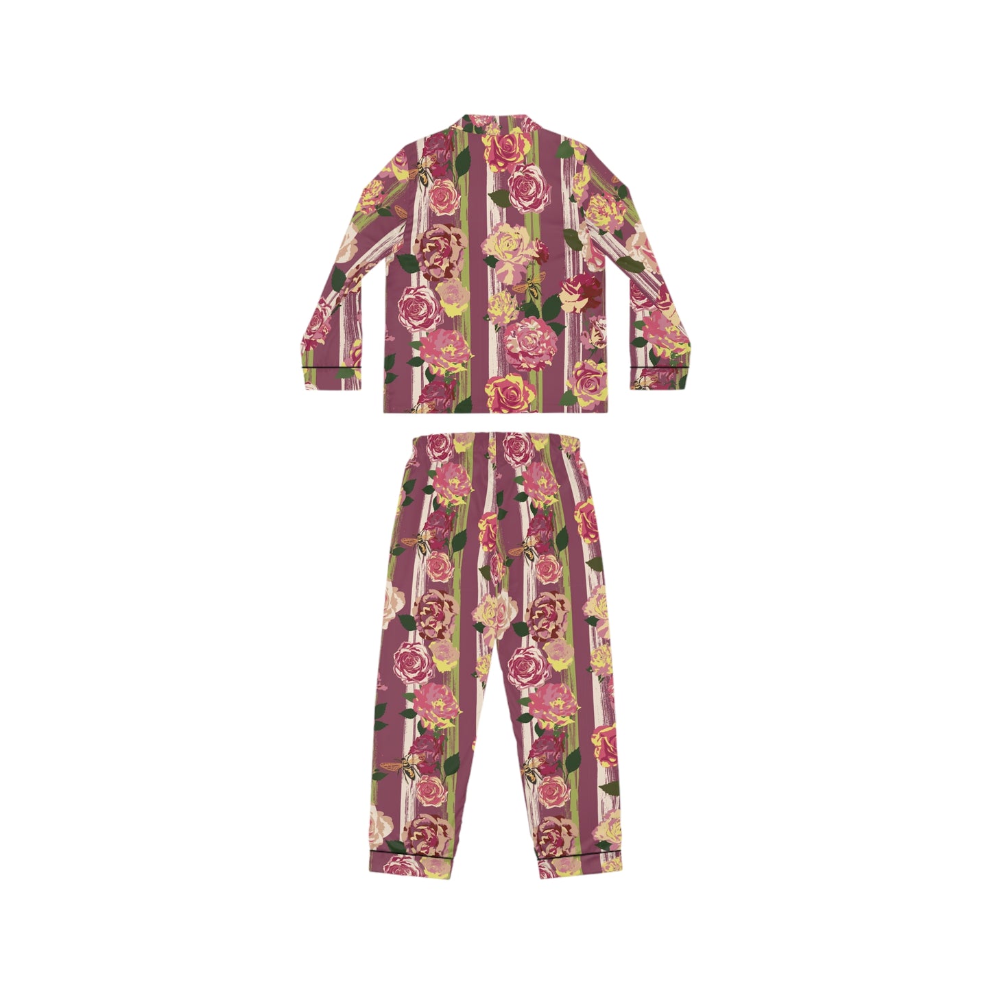 Floral Satin Pajamas Set ~ Humble Rose Design