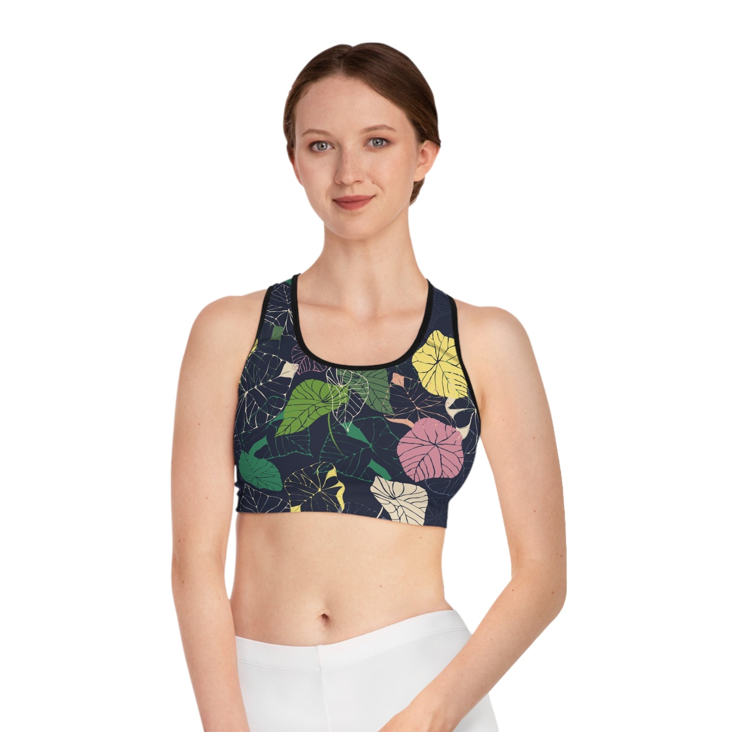 Botanical Print Sports Bra - Comfortable, Stylish Activewear for Any Workout