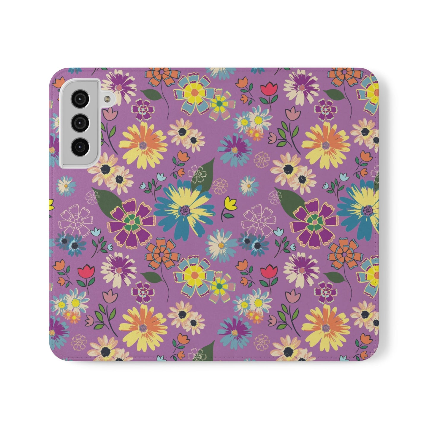 Retro Purple Floral Flip Phone Case ~ Roxy Design