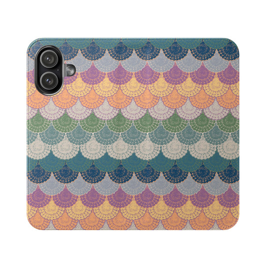 Scallop pattern Flip Phone Case ~ Doily Dolly Design