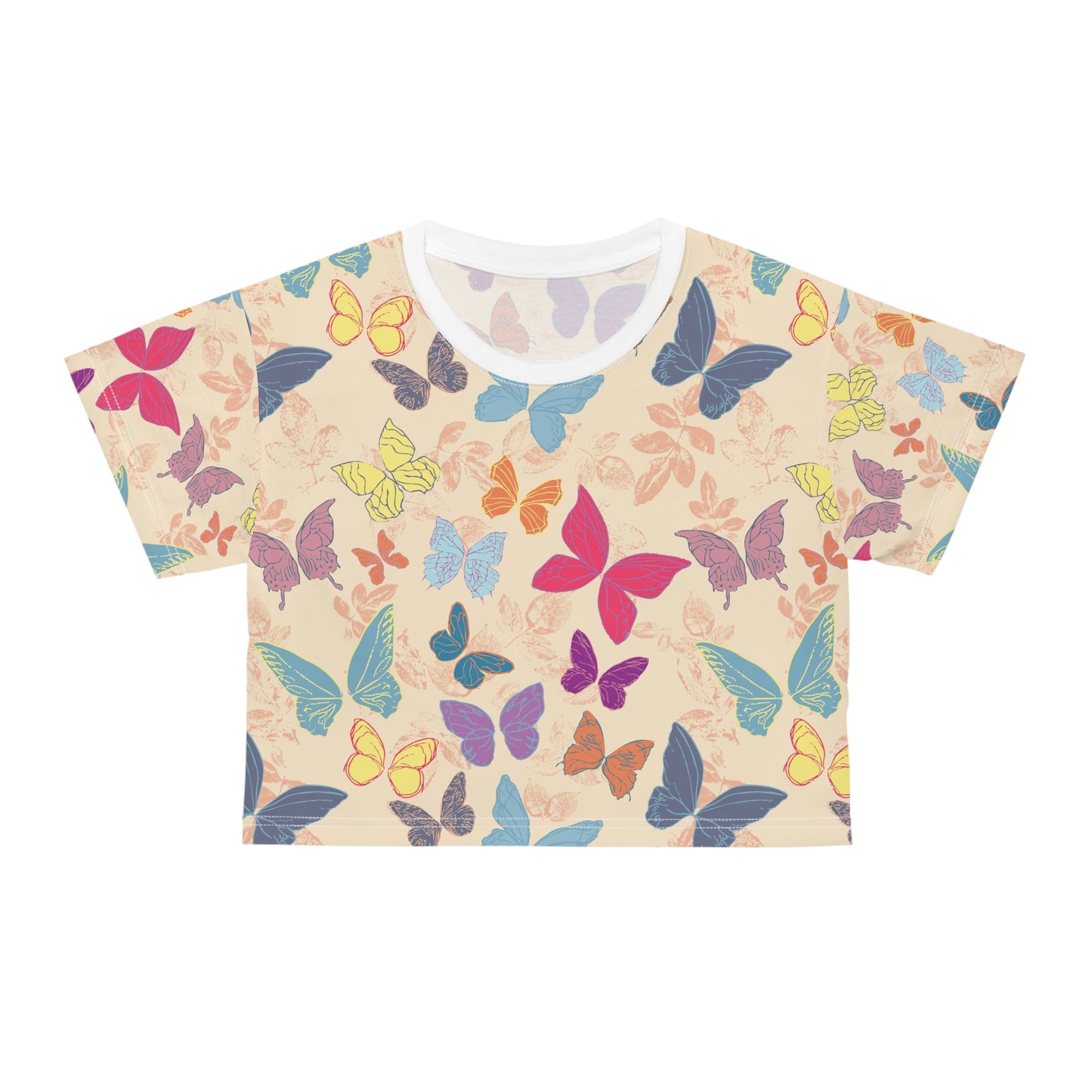 Retro Crop Tee  - Wings Design