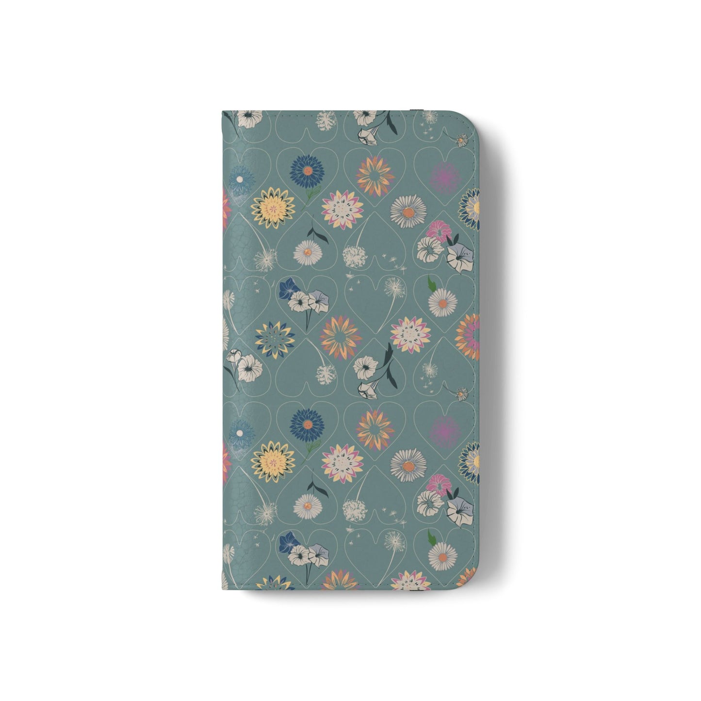 Floral Teal Flip Phone Case ~ Angie Lee Design