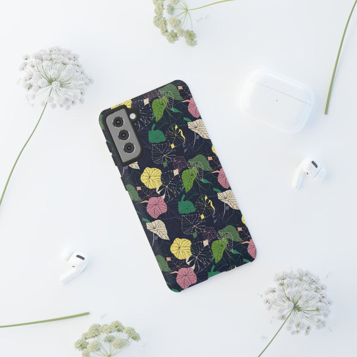 Tough Phone Case - Habour Leaves Design