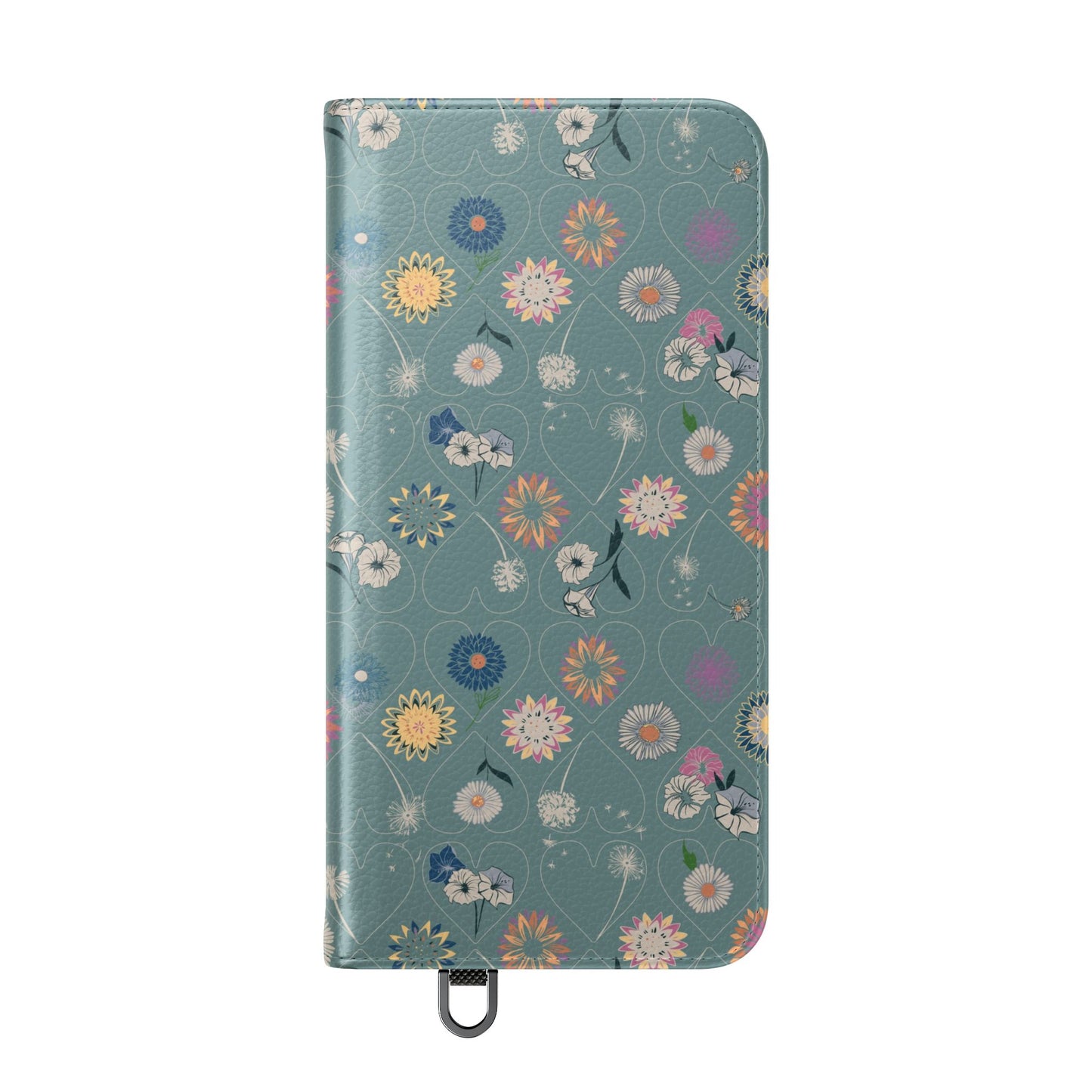 Floral Teal Flip Phone Case ~ Angie Lee Design