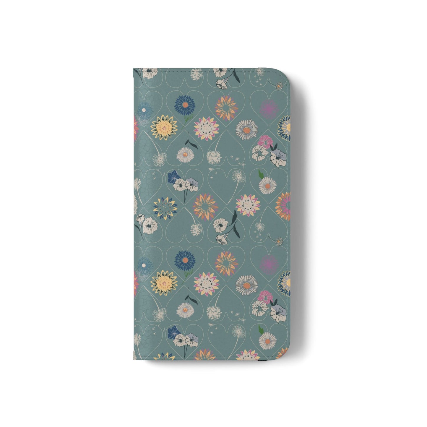 Floral Teal Flip Phone Case ~ Angie Lee Design