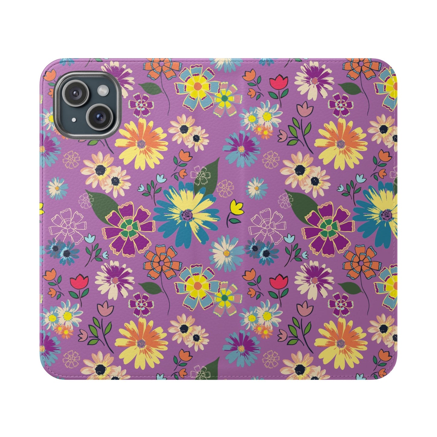 Retro Purple Floral Flip Phone Case ~ Roxy Design