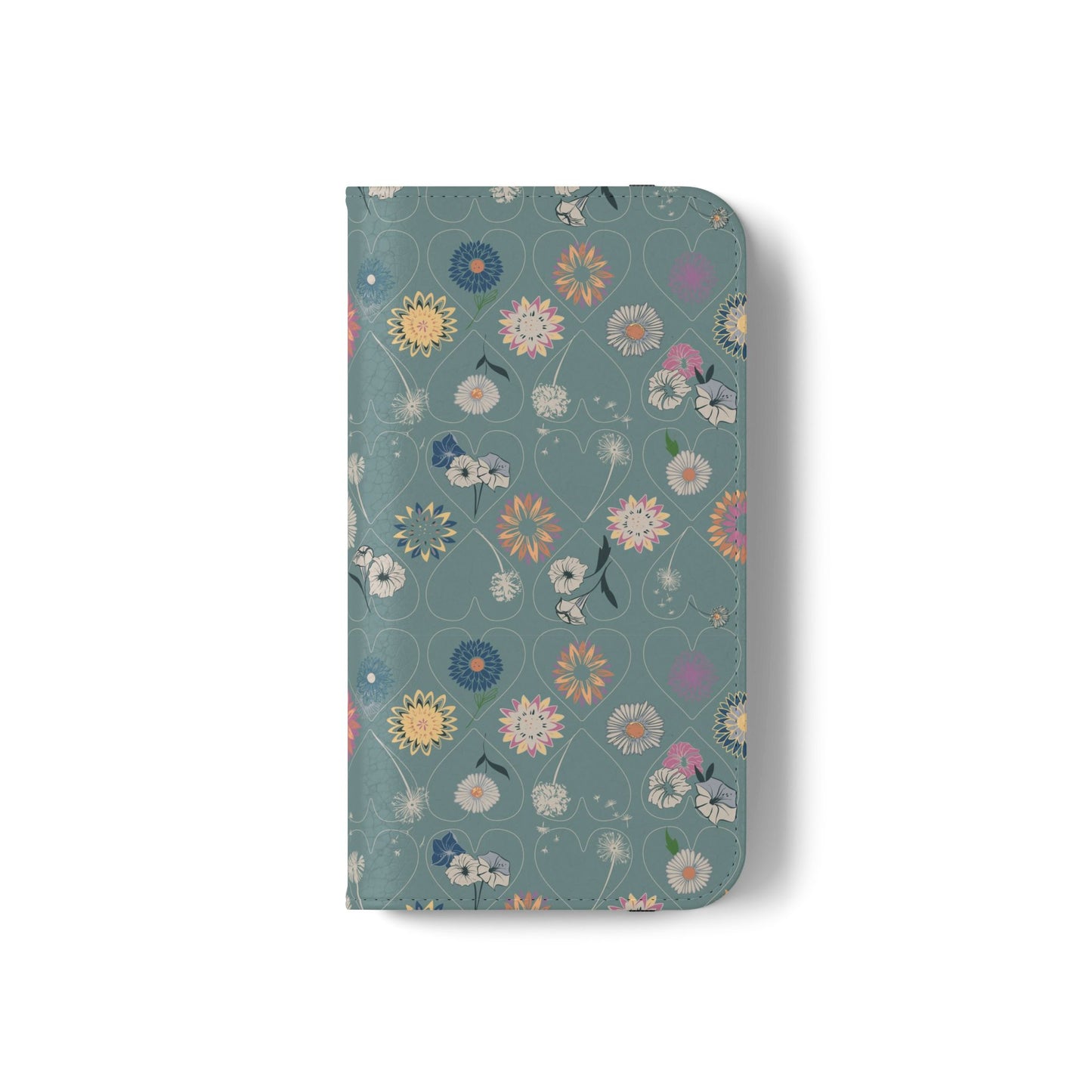 Floral Teal Flip Phone Case ~ Angie Lee Design